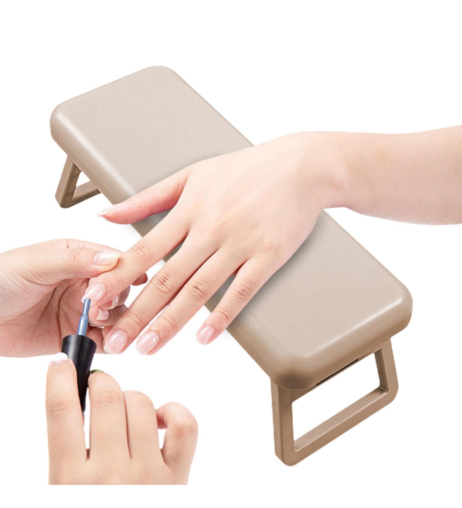 Nail Hand Rest - Comfortable Stable Arm Rest for Nails - Foldable Hand Stand for Nails Nail Armrest Hand Holder for Acrylic Nails Brown - Buy Online on GoSupps.com