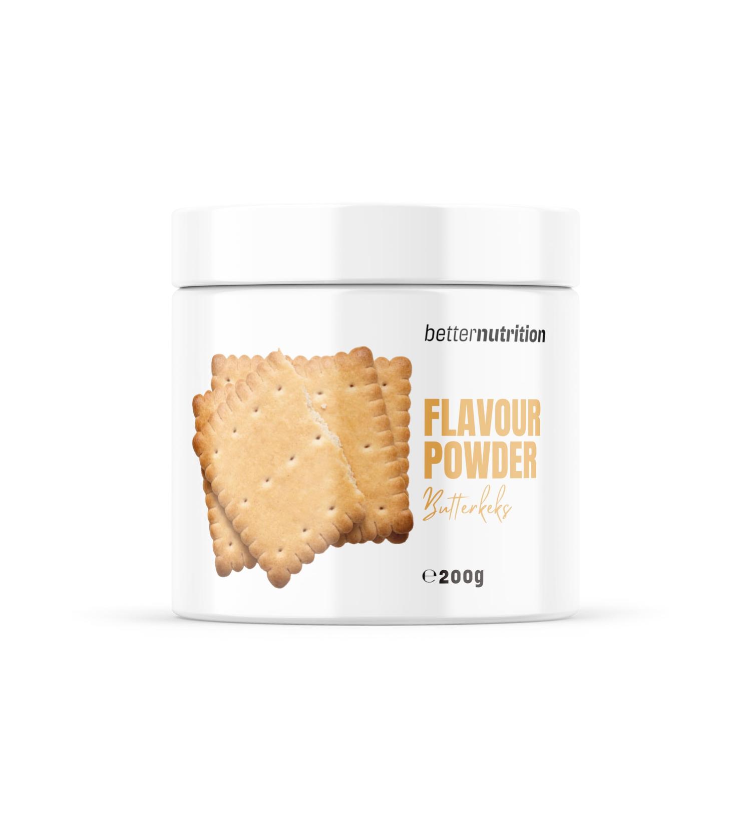Premium Vegan Flavor Powder Zero - 200g Calorie-Reduced Butter Biscuit Aroma | Better Nutrition - Buy Online on GoSupps.com