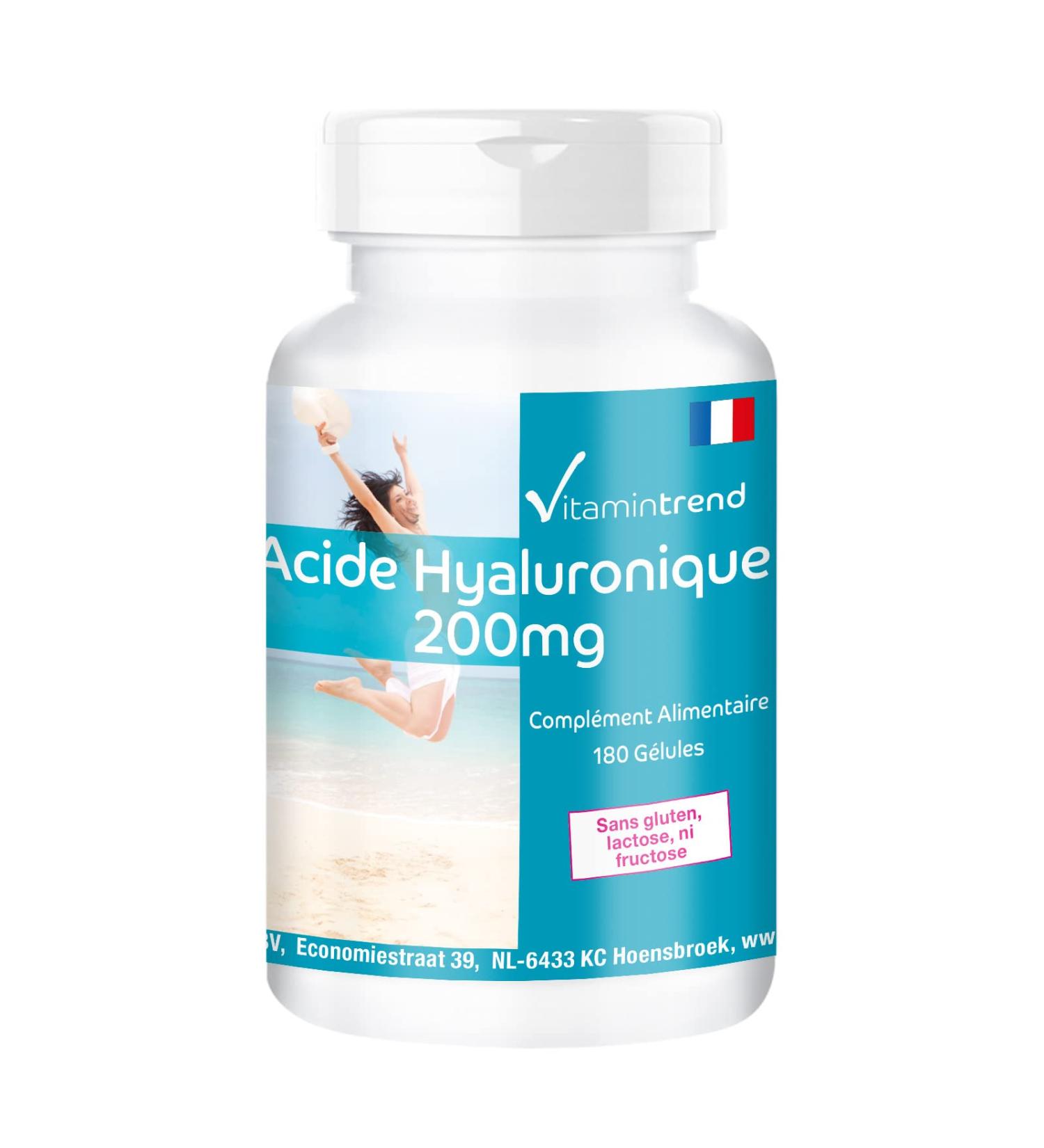 Hyaluronic Acid 200mg - 180 Capsules - Vegan - High Dosage - Bulk Packaging | Vitamintrend  - Buy Online on GoSupps.com