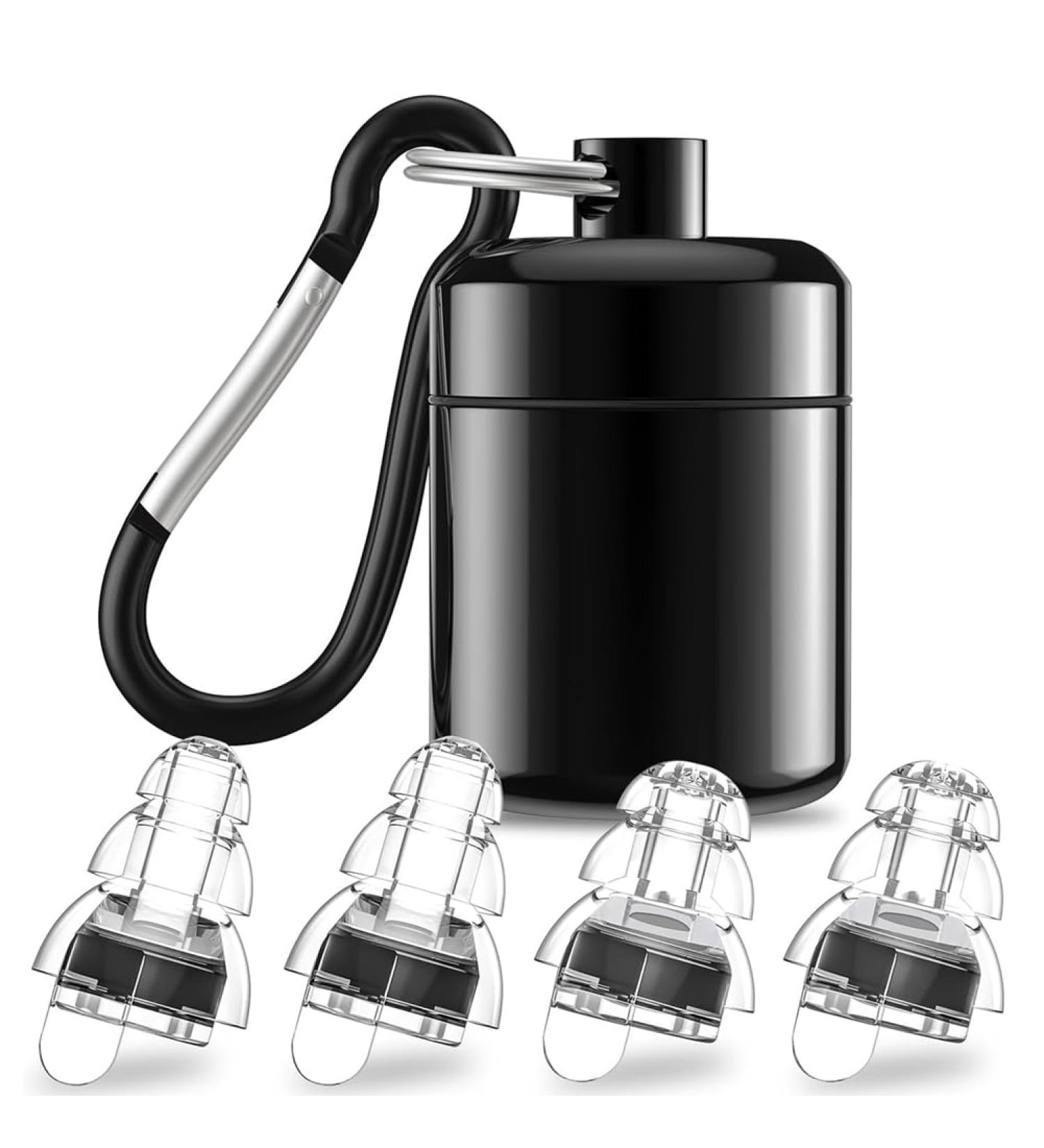 Glimpsesun High Fidelity Concert Earplugs for Concerts Musicians Earplugs for Noise Reduction 24Db Advanced Filter 2 Pairs(Black) Easy to Use - Buy Online on GoSupps.com