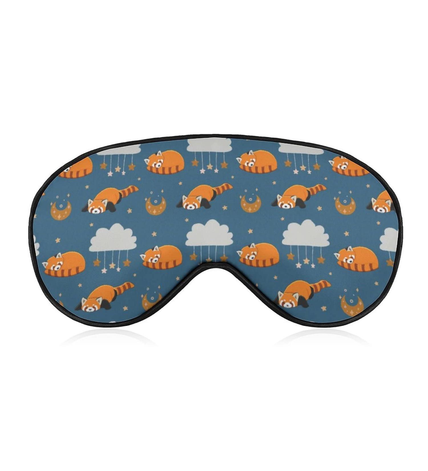 Sleeping Red Panda Pattern Sleep Mask | Adjustable Head Strap Eye Mask for Comfortable Sleep - Buy Online on GoSupps.com