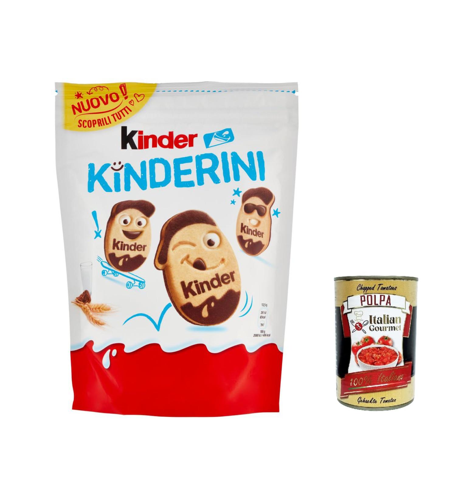  Italian Gourmet E.R. Kinderini Pack of 6 Children's Milk and Cocoa Biscuits 250g + Italian Gourmet Polpa 400g - Buy Online on GoSupps.com
