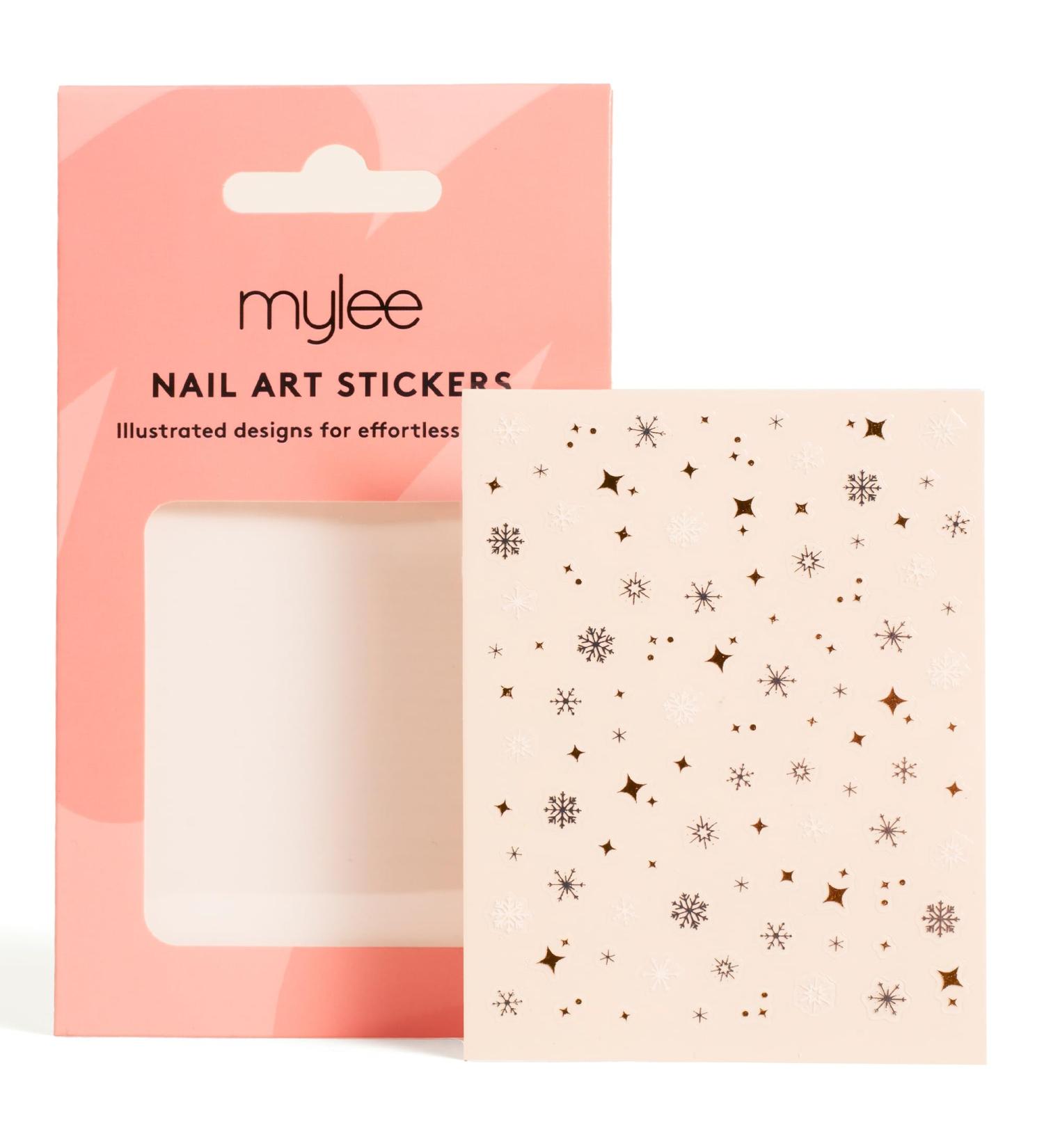 Mylee Nail Art Stickers - Snow Day - Self-Adhesive Metallic and Colourful Decorations DIY Nail Design Decoration 4 Seasons Leaves & Flowers Snowflakes Moons & Stars Hearts & Butterflies 1 - Snow Day - Buy Online on GoSupps.com