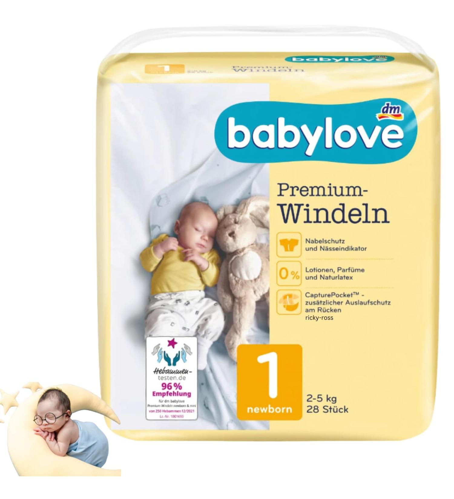Babylove Premium Extra Soft Diapers Size 1 (Newborn 2-5kg) - 28 Pieces Pack for Ultimate Comfort - Buy Online on GoSupps.com