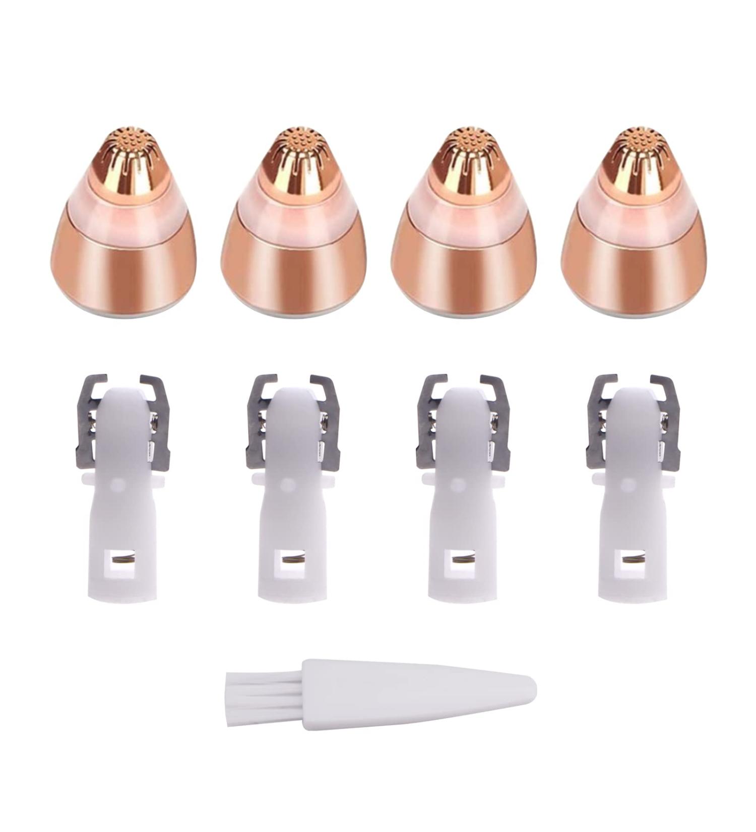 4 Pack Flawless Replacement Heads - Facial Hair Removal Tool for Women - Smooth Finish - Cleaning Brush Included (Rose Gold) - Buy Online on GoSupps.com