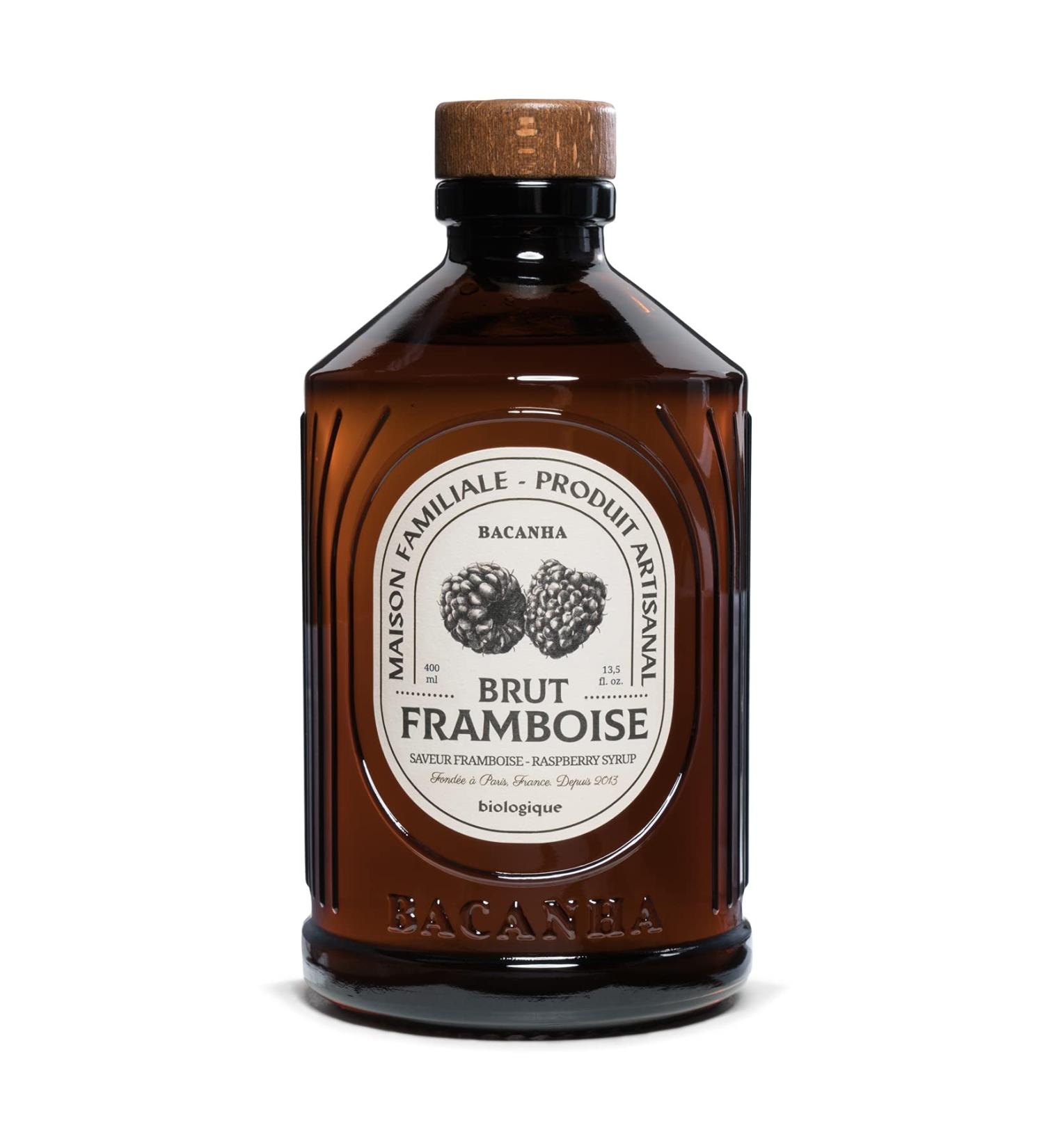 BACANHA - Sirop Bio et Brut - Sirop saveur Framboise - Pour Eau Ap ritif Cocktail Limonade et Th Glac - 400 mL - Buy Online on GoSupps.com