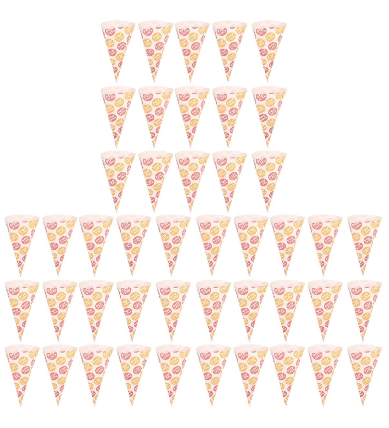 minkissy 150 Pcs Popcorn Bag Cookie Packaging Bags Gift Bags Waffle Cones Wedding Cone Bags Mini Candy Halloween Candy Bags Pink Marshmallows Pink Candy Snack Child Biscuit Paper - Buy Online on GoSupps.com