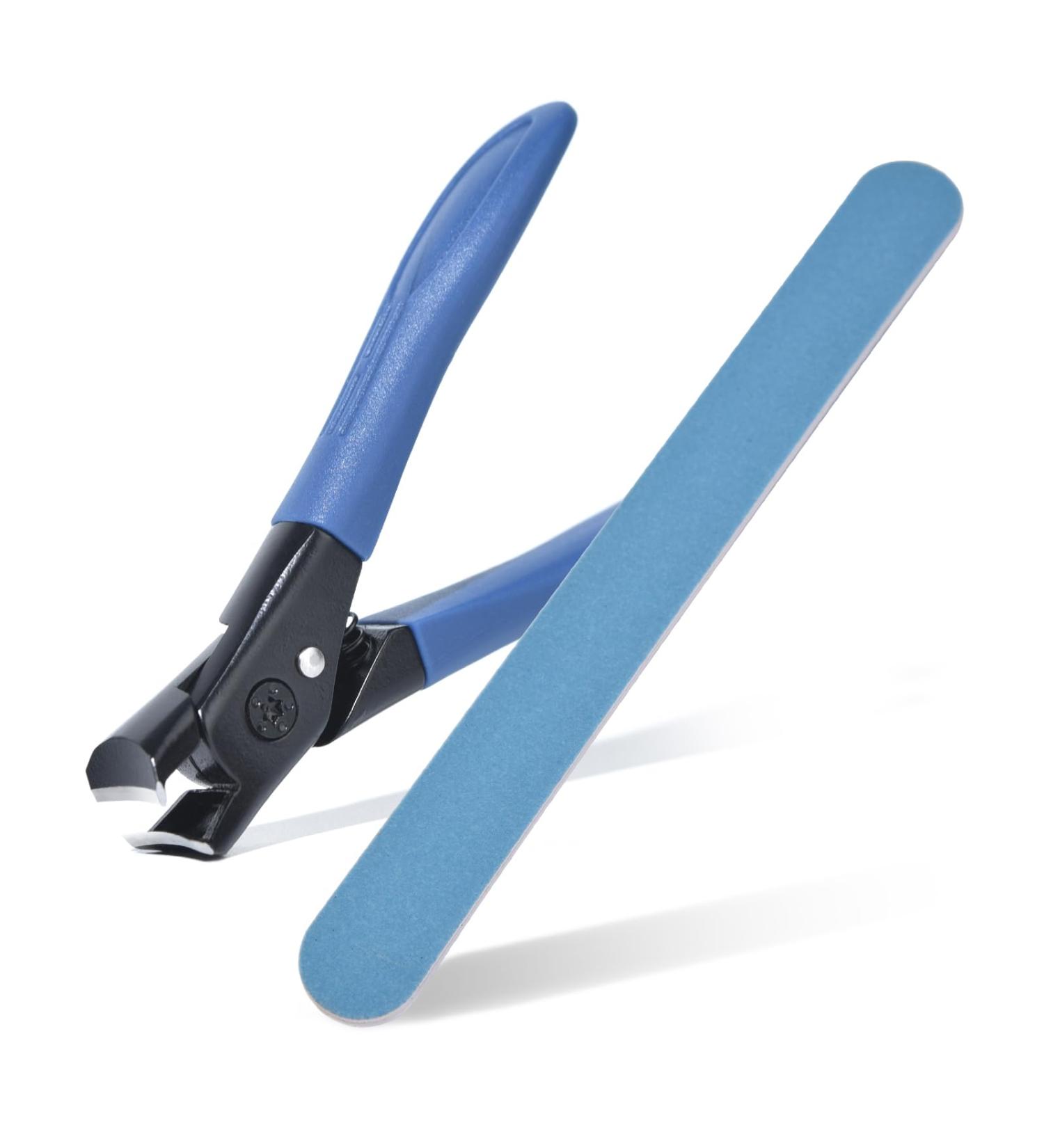 KADS Nail Clipper Heavy Duty Toe Nail Cllipper Set for Thick Nails Anti-Splash Finger Nail Clippers with Nail File (Blue) - Buy Online on GoSupps.com