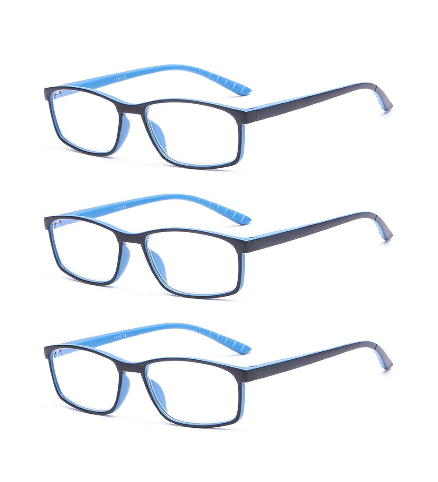 Suertree 3PC Blue Light Glasses - Computer & Reading Glasses for Men & Women | 2.0x Diopter Visual Aid - Buy Online on GoSupps.com