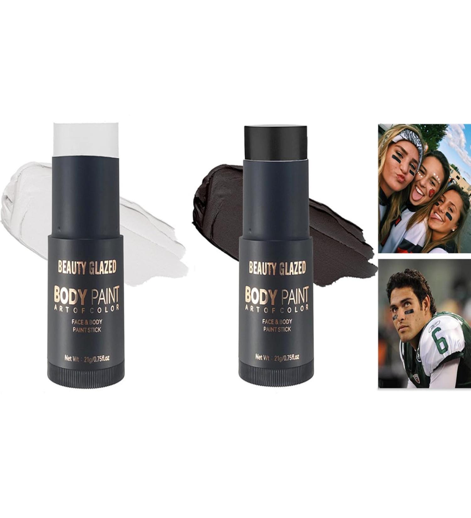 Highly Pigmented Non-Toxic Face & Body Color Stick for Halloween & Cosplay - SFX Makeup Pencil (White & Black) - Buy Online on GoSupps.com