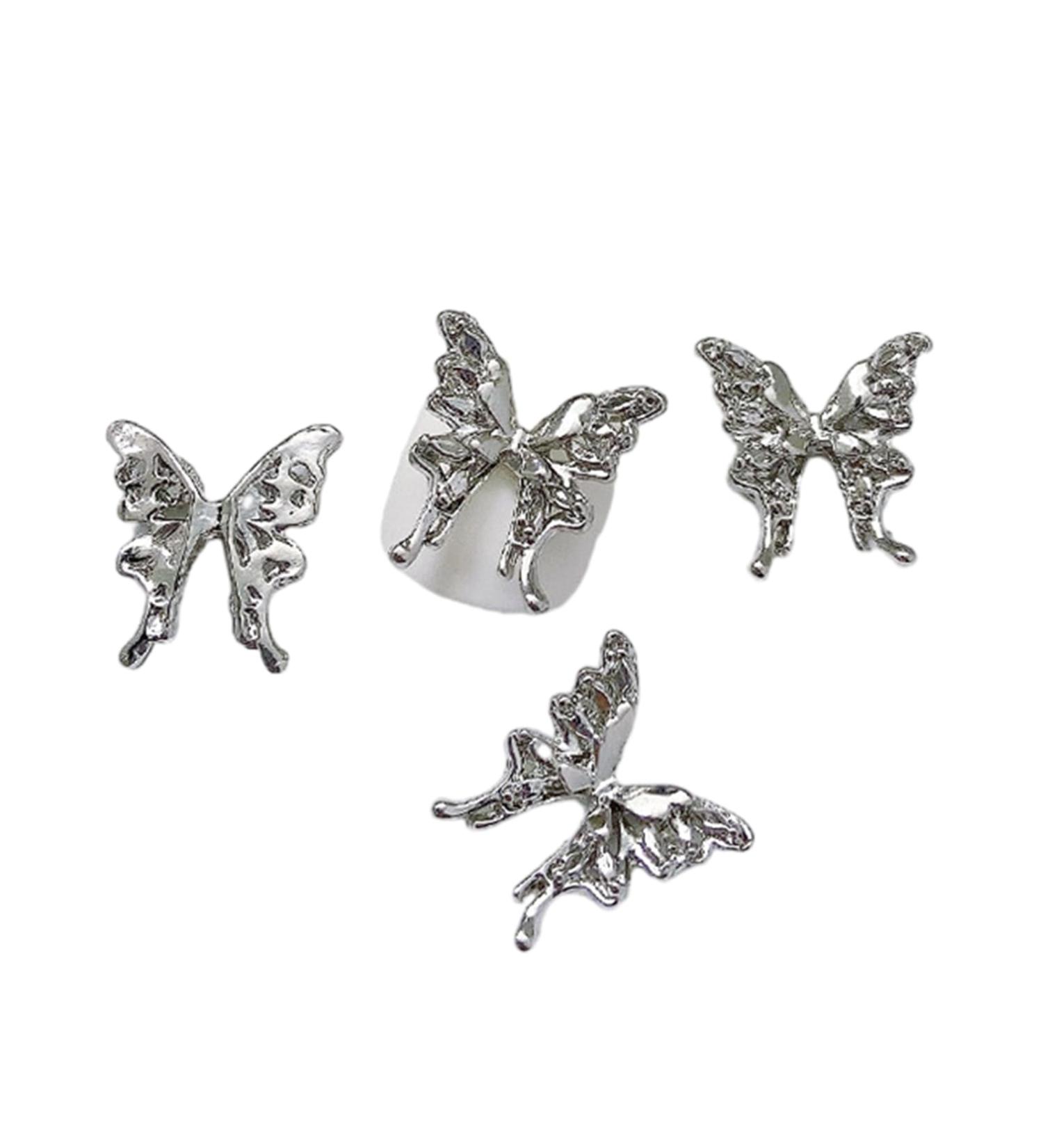 10Pcs 3D Butterfly Nail For Nails Alloy Butterfly Nail Decoration Alloy Nail Butterfly Nail Manicure Accessories Manicure Accessories - Buy Online on GoSupps.com