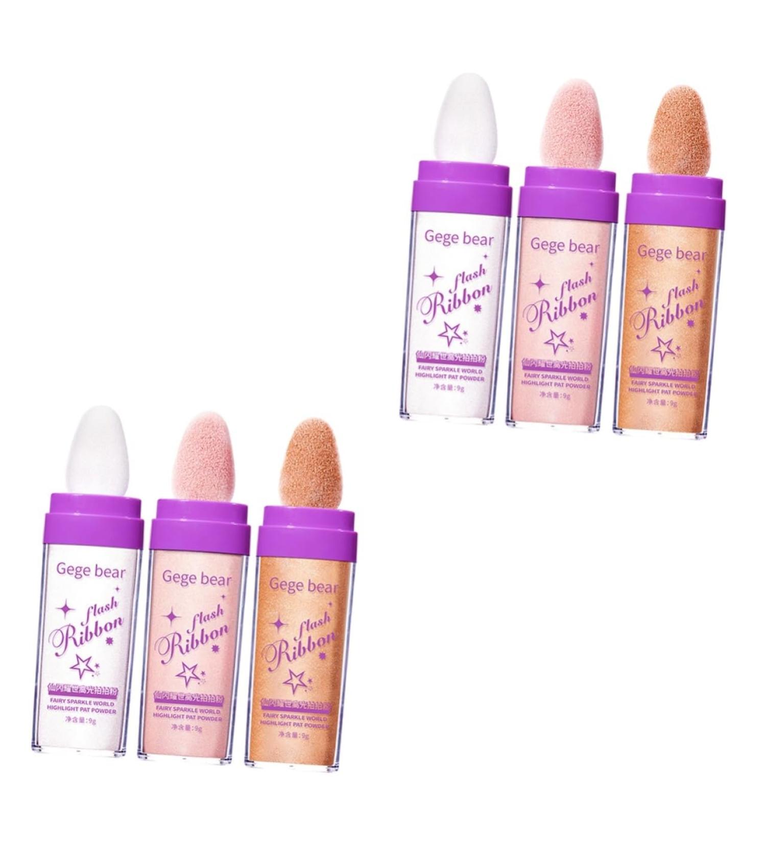 Mipcase 6 Pcs Highlight Powder Makeup - Glitter Highlighter Sticks & Patting Supplies for Body | International Shipping Available - Buy Online on GoSupps.com