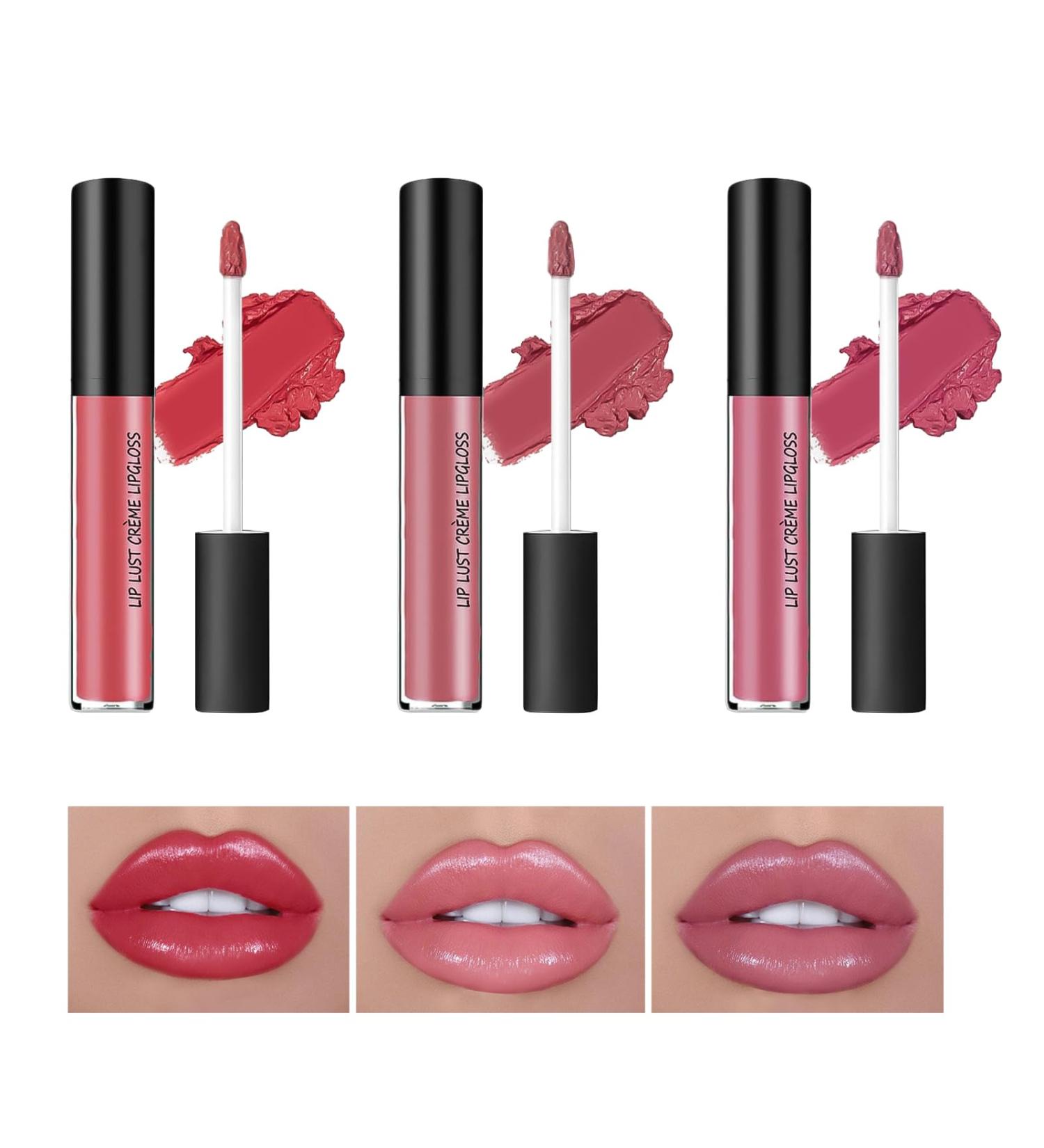 HASAIKA Lip Gloss Set Moisturizing Lip Gloss Nourishing Hydrating Water-Resistant Long-Lasting Lip Makeup for Women (3 Colors) - Buy Online on GoSupps.com