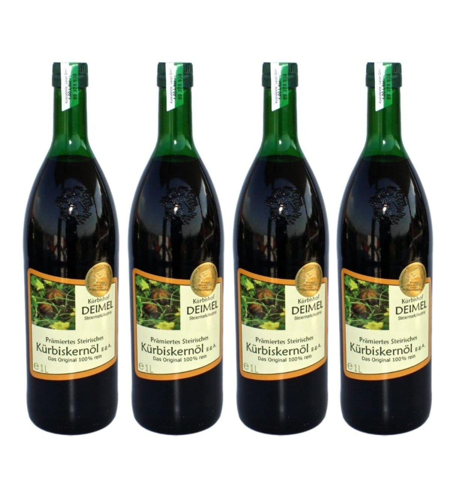 Buy Original Styrian Pumpkin Seed Oil G.G.A. - 4 x 1000ml Savings Offer | International Shipping Available - Buy Online on GoSupps.com
