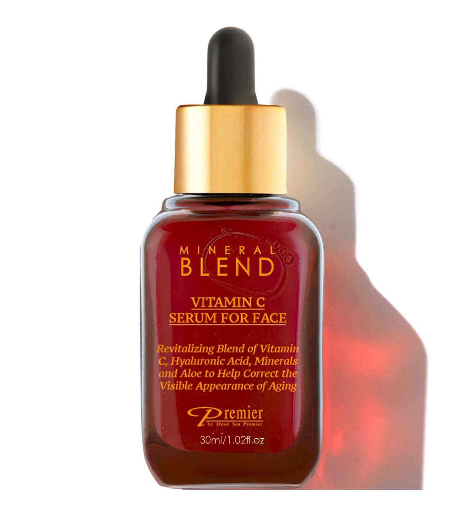 Buy Natural Vitamin C Serum for Face - Organic Anti-Aging with Hyaluronic Acid & Rose Hip Oil - Premier Dead Sea 1.02 Fl Oz - Buy Online on GoSupps.com