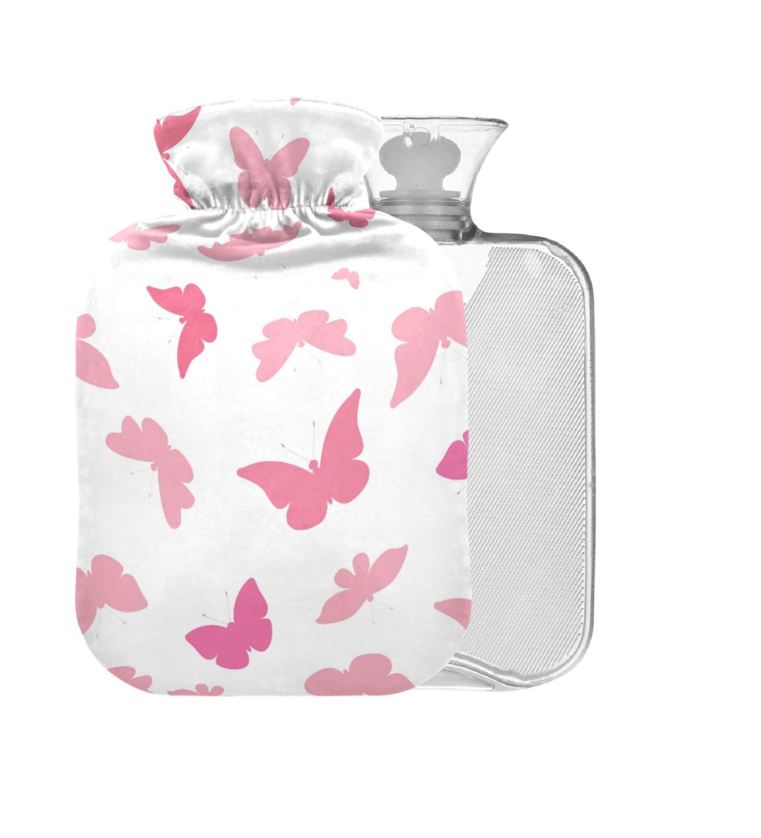 Hot Water Bottle with Cover 2L - Large Pink for Pain Relief Bed Hand & Feet Comfort - Buy Online on GoSupps.com