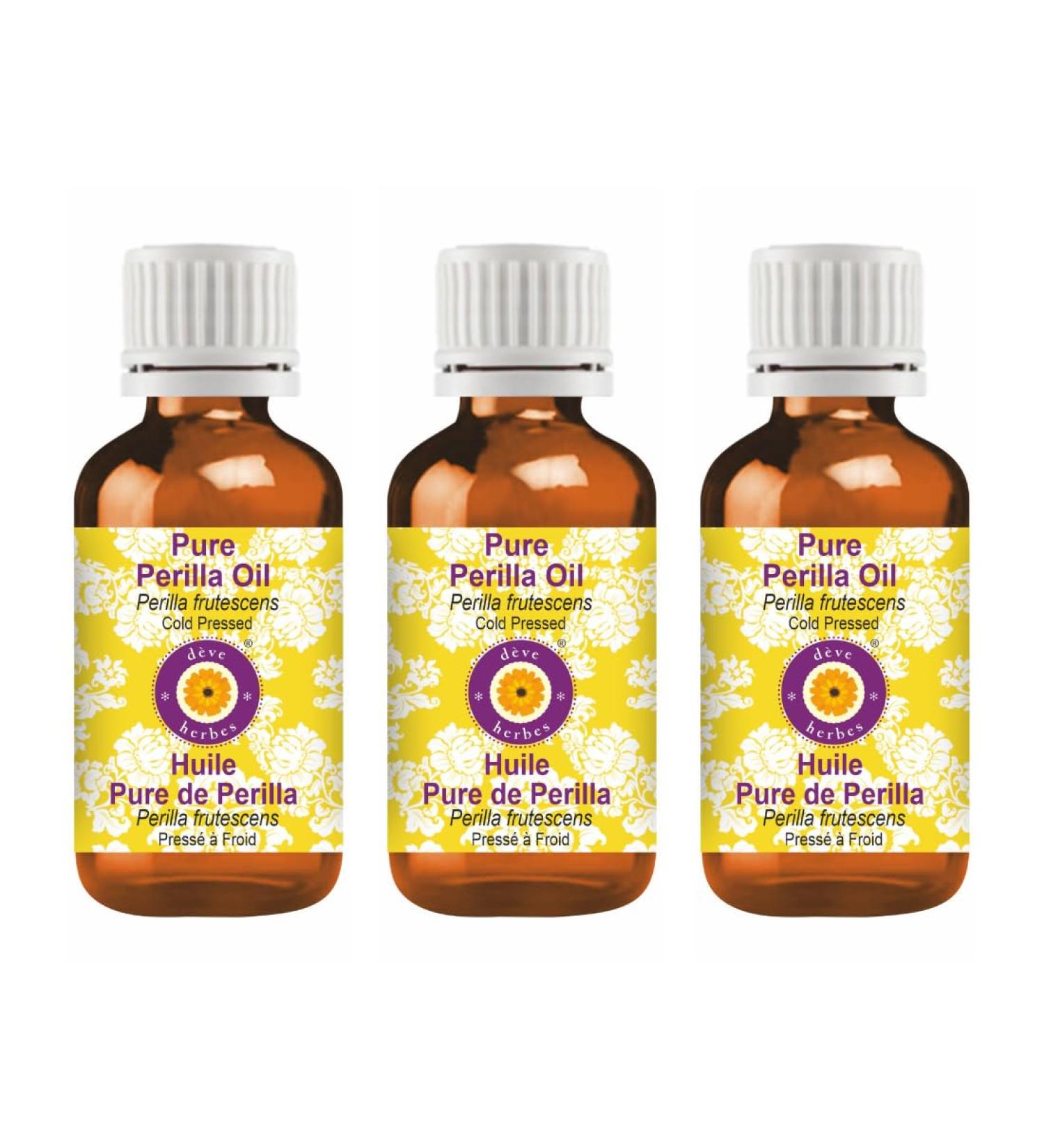 d ve herbes Pure Perilla Oil (Perilla frutescens) Cold Pressed (Pack of Three) 100ml X 3 (10 oz) - Buy Online on GoSupps.com