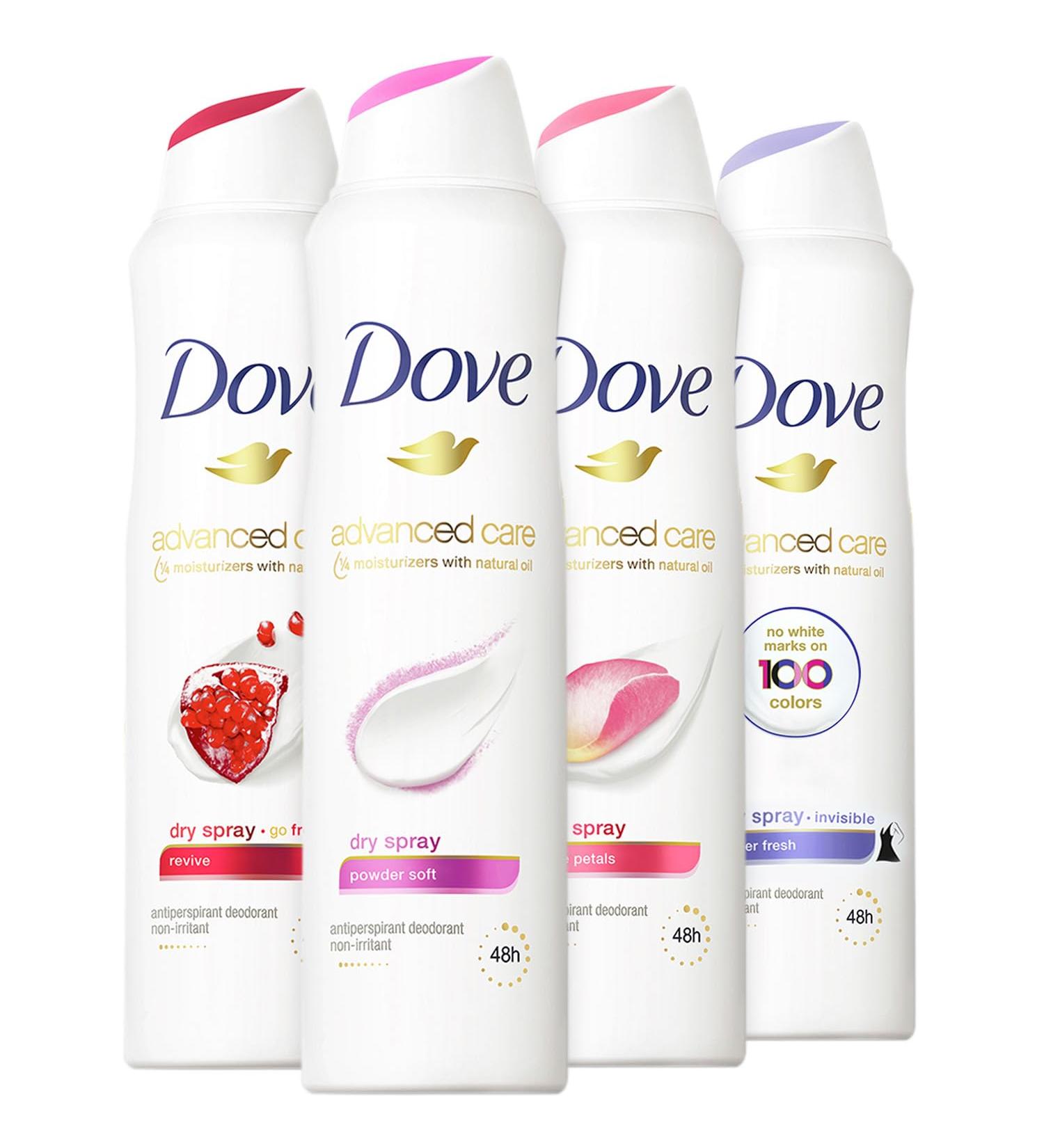 Dove Deodorant Set - 48-Hour Advanced Care Antiperspirant for Women with Vitamin E | 4-Piece Collection - Buy Online on GoSupps.com