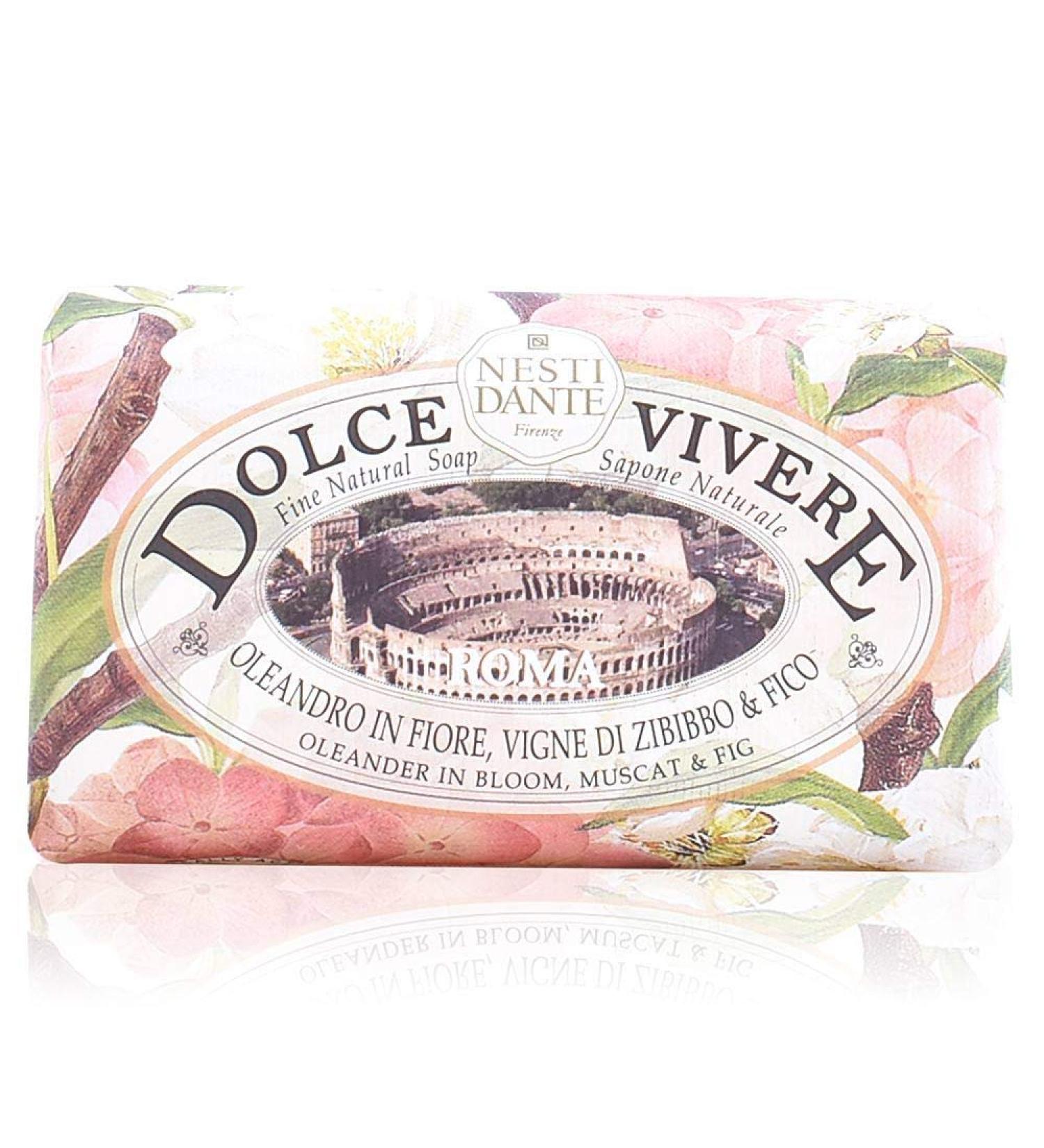 Nesti Dante Dolce Vivere Fine Natural Soap - Roma - Oleander in Bloom Muscat & Fig 8.8oz - Premium International Shipping - Buy Online on GoSupps.com