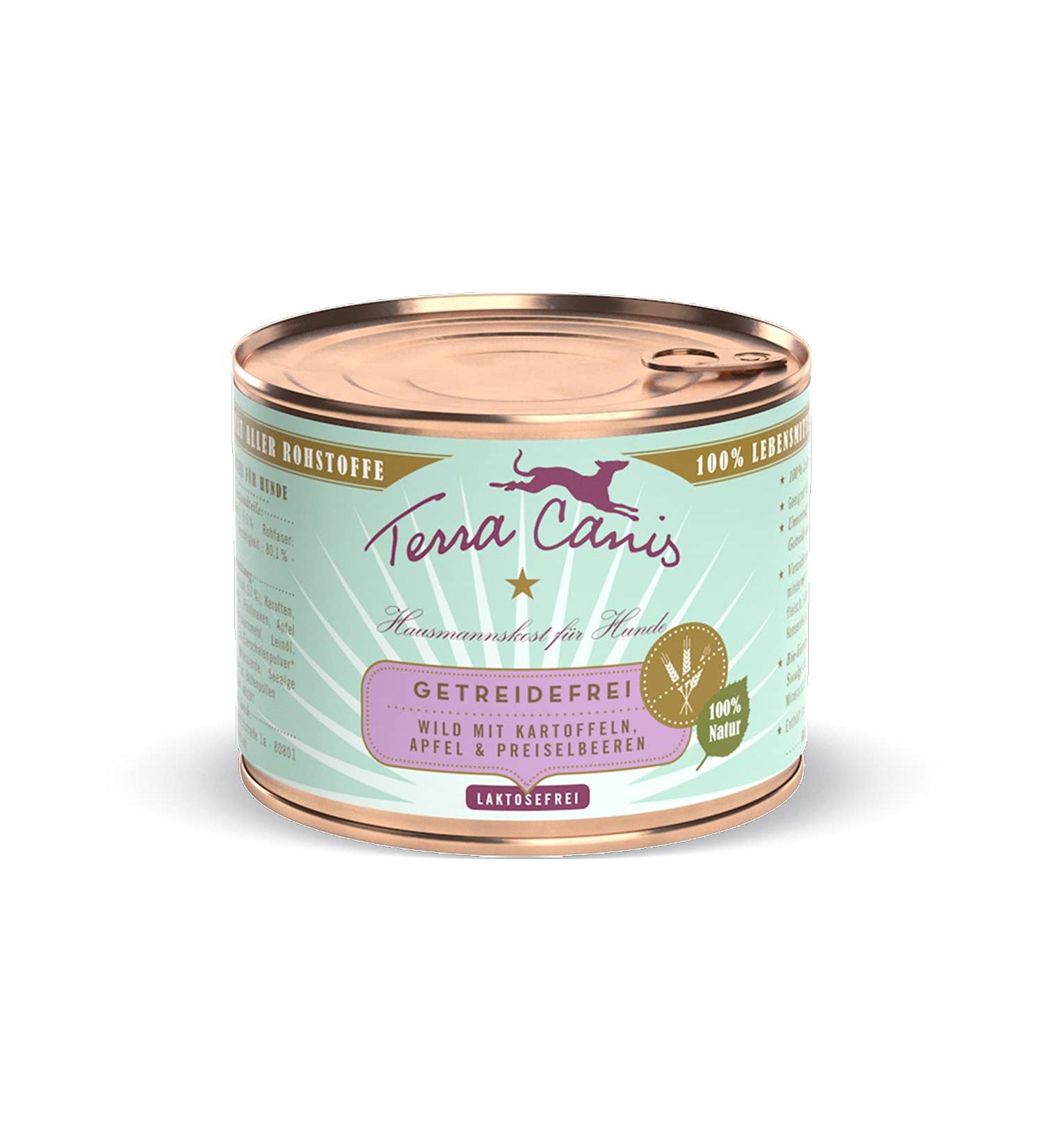 Terra Canis Wild Grain-Free Wet Dog Food | Potato Apple & Cranberry | Premium 200g Pack | Low-Allergic & Gluten-Free - Buy Online on GoSupps.com