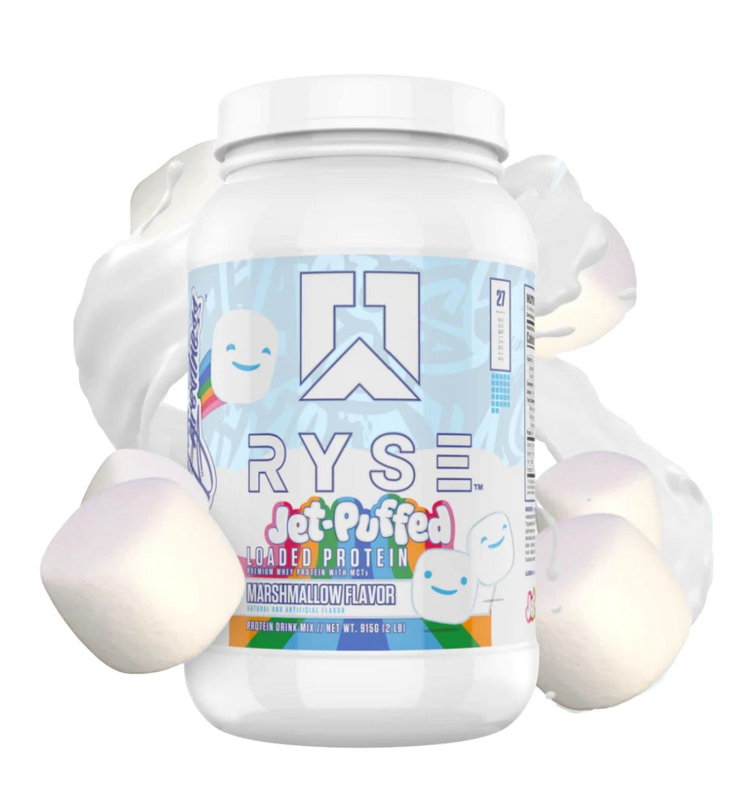 RYSE Core Series Loaded Protein - 25g Whey Protein | Build, Recover, Strength | Prebiotic Fiber, MCTs | Low Carbs & Sugar | 27 Servings - Marshmallow Flavor - Buy Online on GoSupps.com