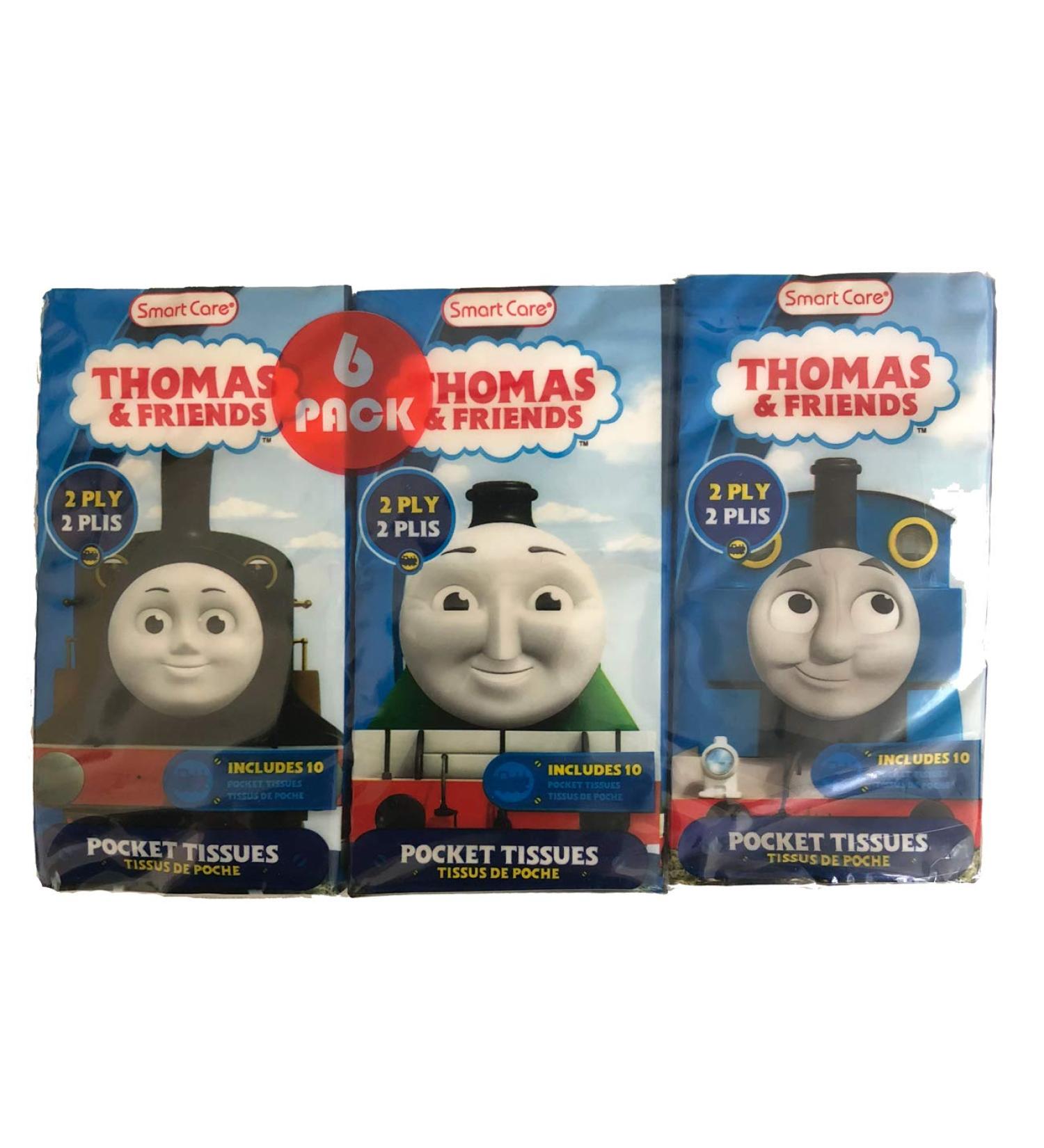 Thomas & Friends 2 Ply Pocket Tissues 6 Pack for Kids