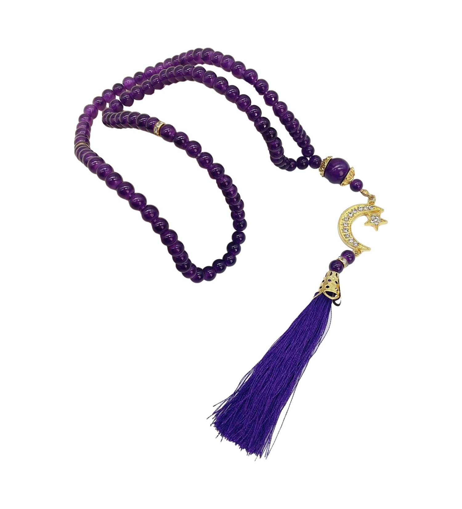 Southjieling Exquisite 6mm Tasbih Rosary Bracelet - Ideal for Hajj Daily Prayers Handmade Easter Gift Jerusalem Violet - Buy Online on GoSupps.com