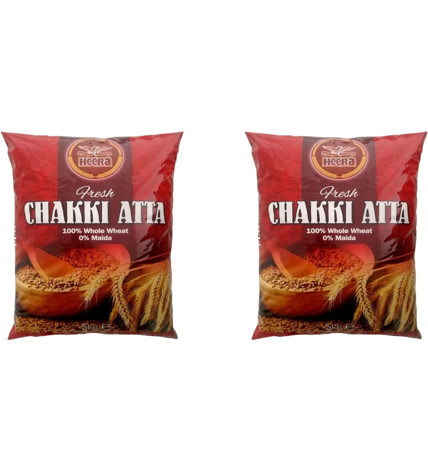 Seelans | Heera Chakki Atta 5kg (Pack of 2) The Flour Simplifies & Speeds Up The Cooking Process - Makes The Lightest & Fluffiest Chapattis - Buy Online on GoSupps.com
