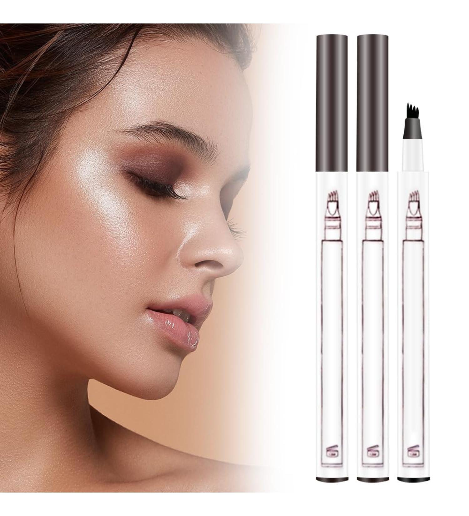 JIGCEN 2PCS 3D Magic Microblading Eyebrow Pencil 2024 New 4 Head Split Waterproof Long lasting Wild Eyebrow Pencil (Light Brown) - Buy Online on GoSupps.com