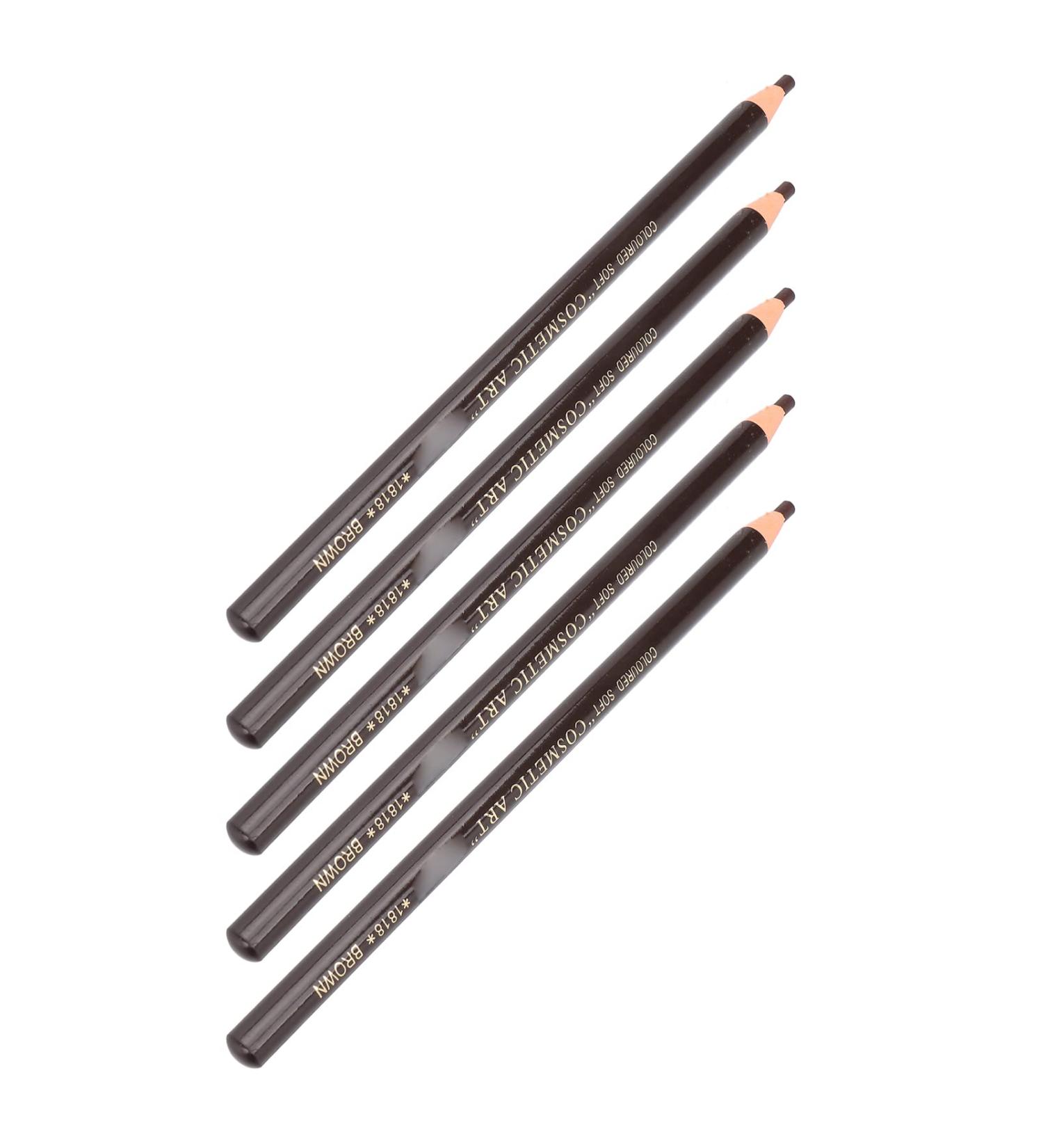 Eyebrow Makeup Pencil 5pcs Pencil 4 Sides Use Improve Drawing Efficiency Eyebrow Pencil Sharpener Scratch Resistant Flat Pointed for Beauty Salons (brown eyebrow pencil) - Buy Online on GoSupps.com