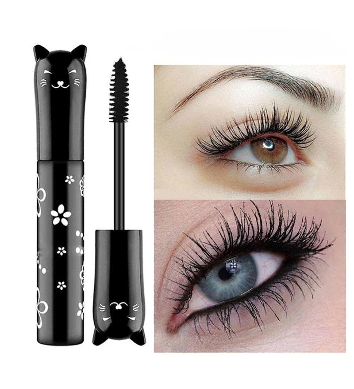 YUAEEEN Silk Fiber Color Mascara, Waterproof Thickening and Lengthening Colored Mascara, Fiber Lash Mascara Waterproof Mascara for Longer and Curler