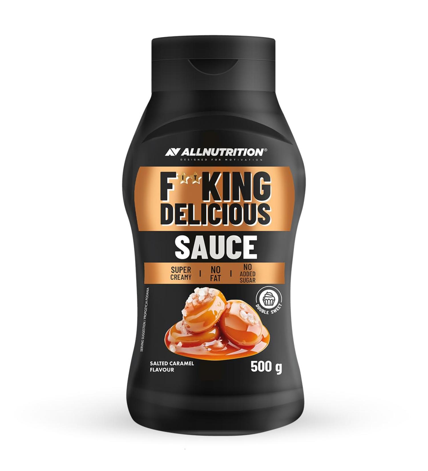 Buy All-Nutrition Fitking Salted Caramel Sauce - No Added Sugar Low Calorie 500g | Delicious & Creamy Gourmet Sauce for Guilt-Free Enjoyment - Buy Online on GoSupps.com