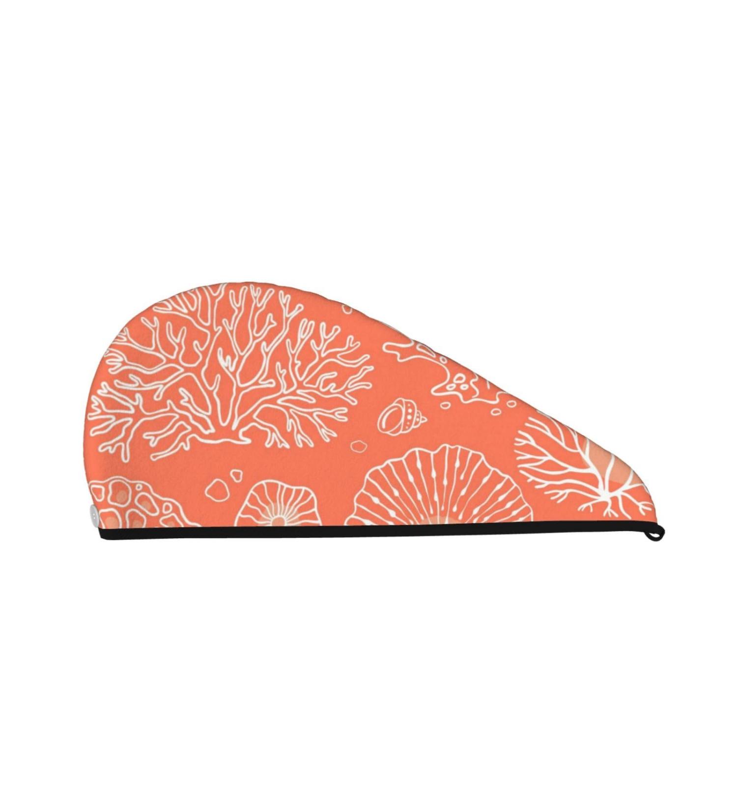 Marine Coral Microfiber Hair Towel | Soft Super Absorbent & Quick Dry for Long Curly Thick Hair - Buy Online on GoSupps.com
