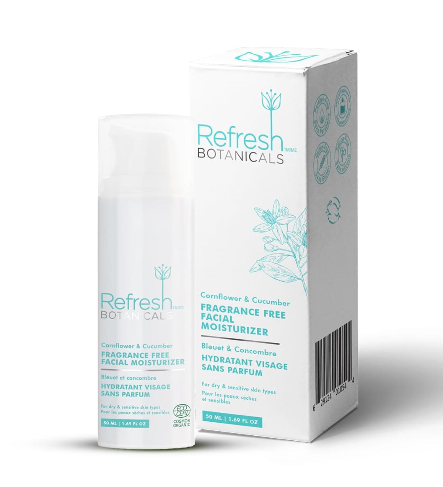 Refresh Botanicals Fragrance-Free Facial Moisturizer | Certified Organic Face Cream for Sensitve Skin | For All Skin Types | Vegan Paraben free | Made in Canada | 50 ML 50 ml (Pack of 1) - Buy Online on GoSupps.com