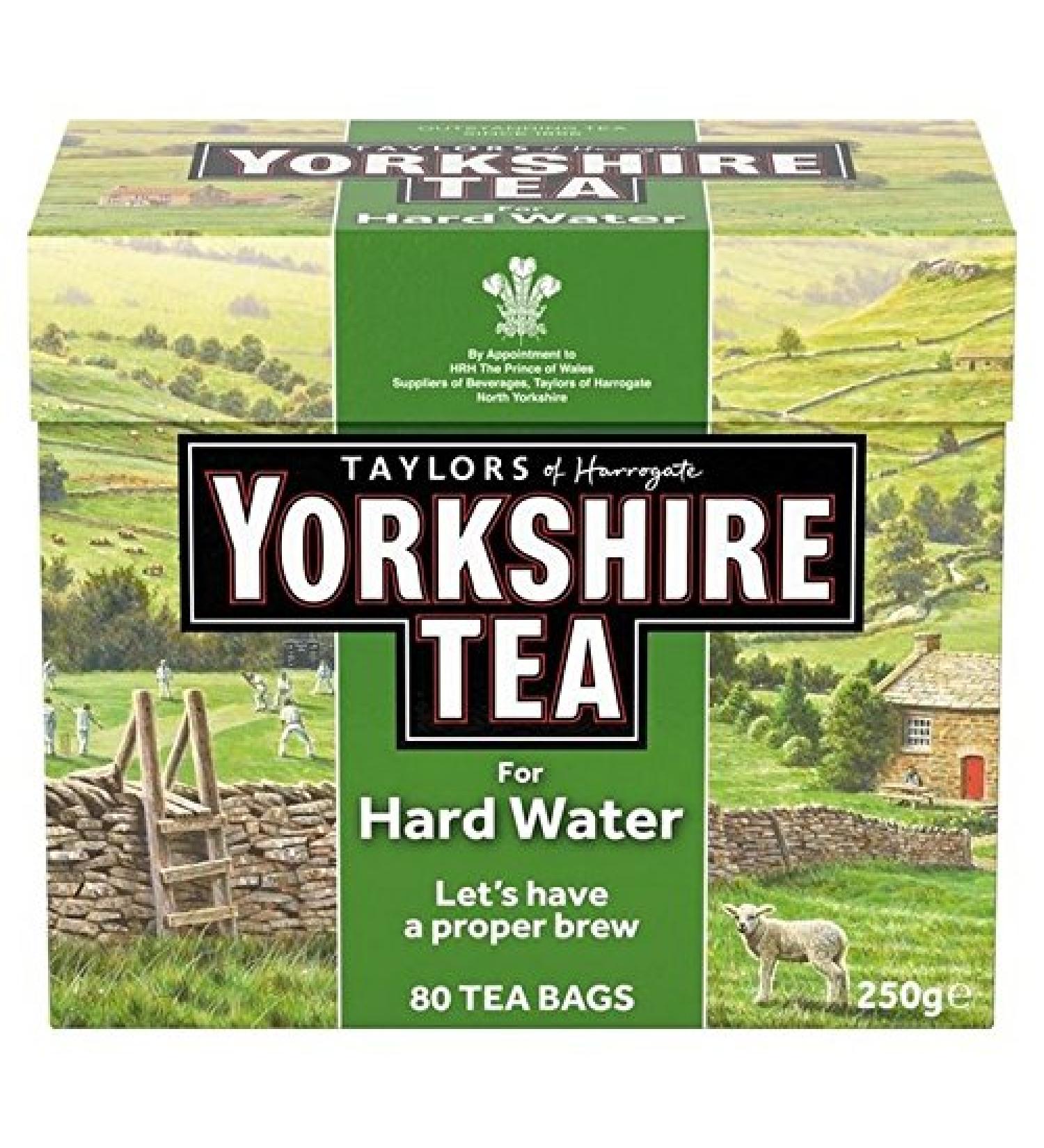 TAYLORS OF HARROGATE Yorkshire 80 Tea Bags Per Pack Hard Water (Pack of 2)