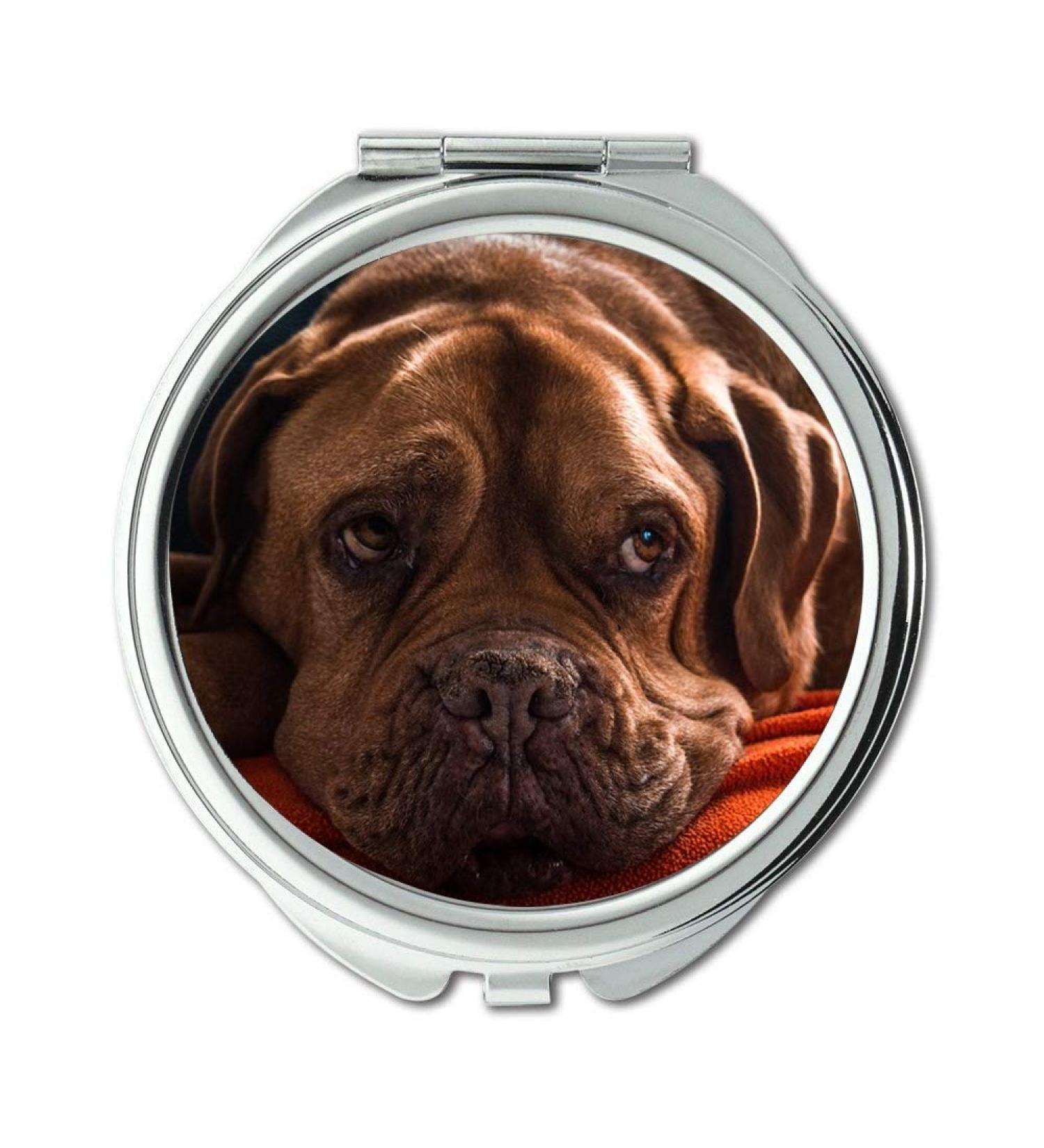 YENDOSTEEN Mirror Travel Mirror Dog Pets Bordeaux Dog Animal Old Dog Sweet Pocket Mirror portable mirror - Buy Online on GoSupps.com