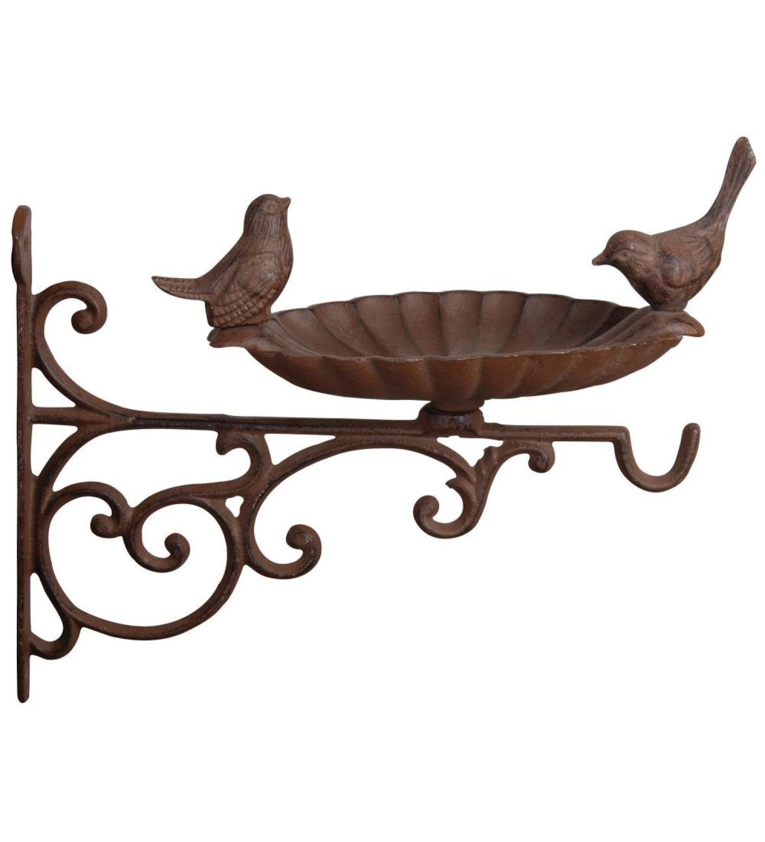Esschert Design FB163 Cast Iron Birdbath with Bracket