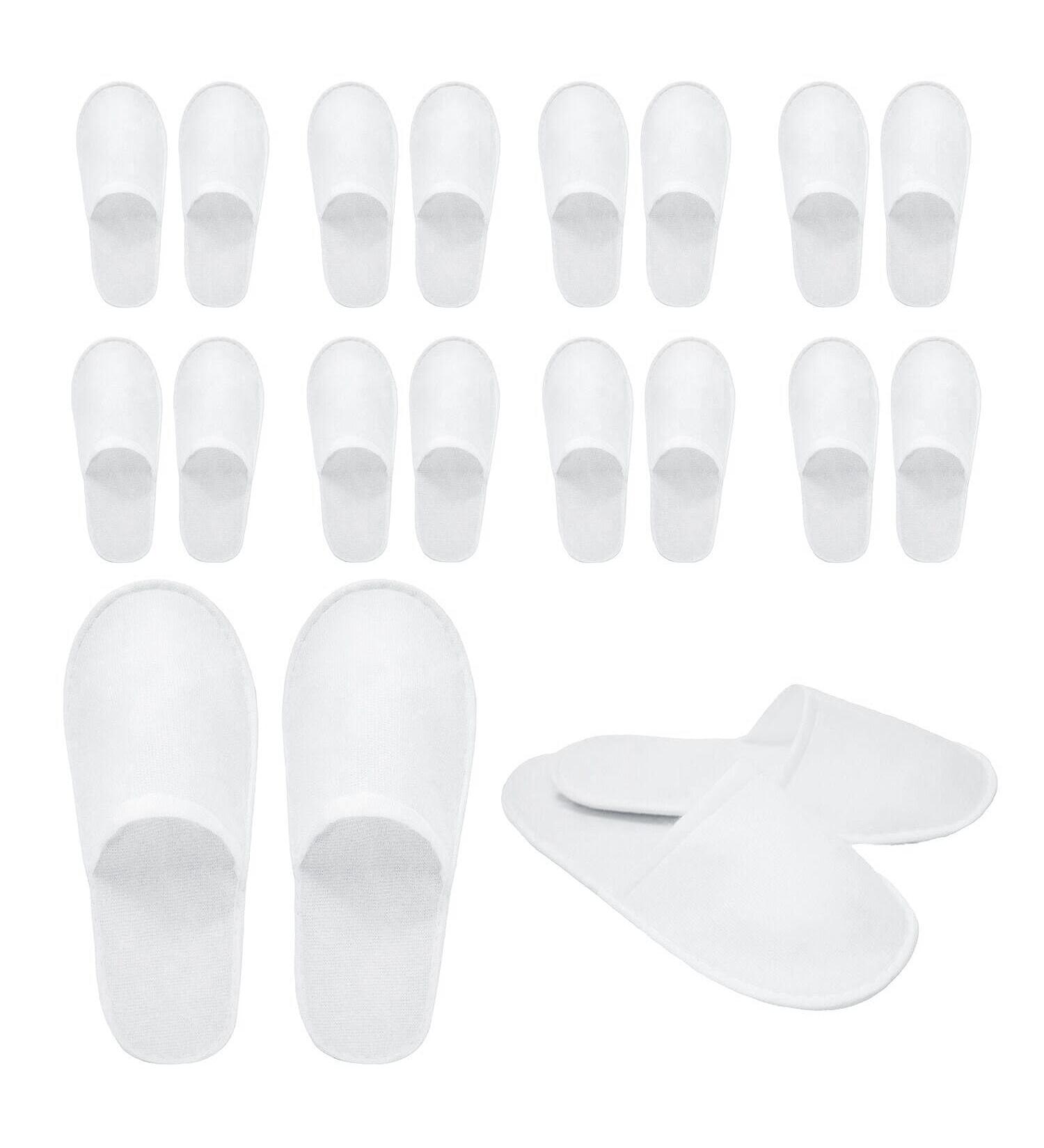 10 Pairs Disposable Closed Toe Slippers | Anti-Slip Spa Slippers for Hotels & Homes - Comfortable Guest Footwear - Buy Online on GoSupps.com