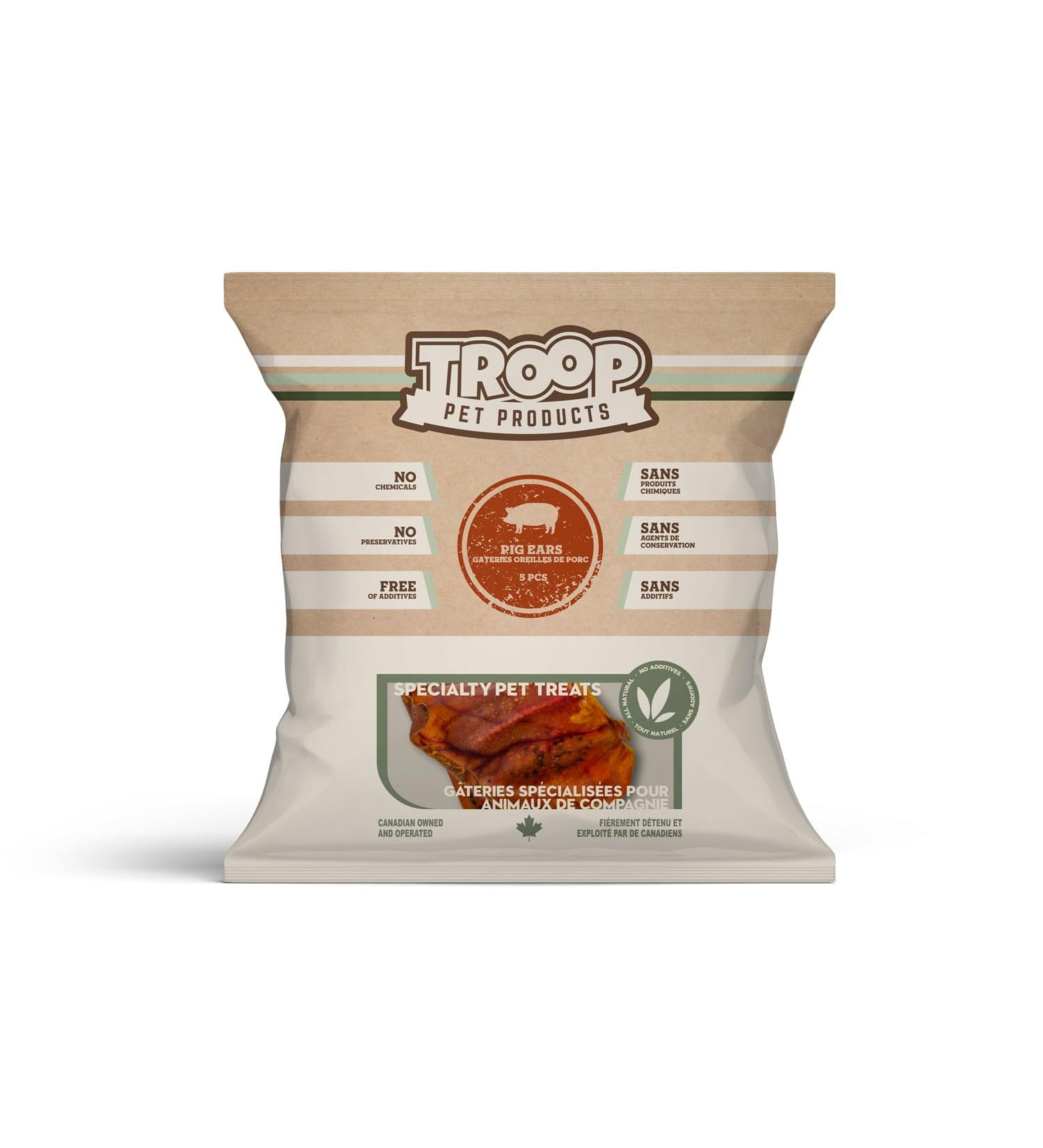 Loyalty Dog Treats Pig Ears Natural Single Ingredient Dehydrated Dog Chew (Pack of 5) Dog Treats 5 Pack - Buy Online on GoSupps.com