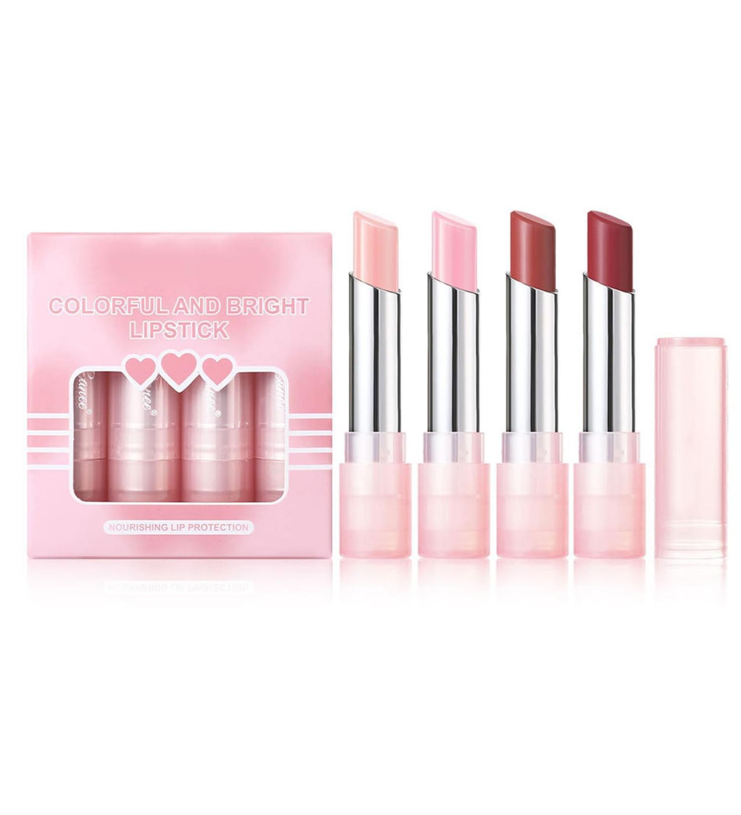 CHAKAE 4 Pack Colorful Lipsticks - Soft Matte Lipstick - Shiny Lipstick - Nourishing Moisturizing Lipstick for Dating - Buy Online on GoSupps.com