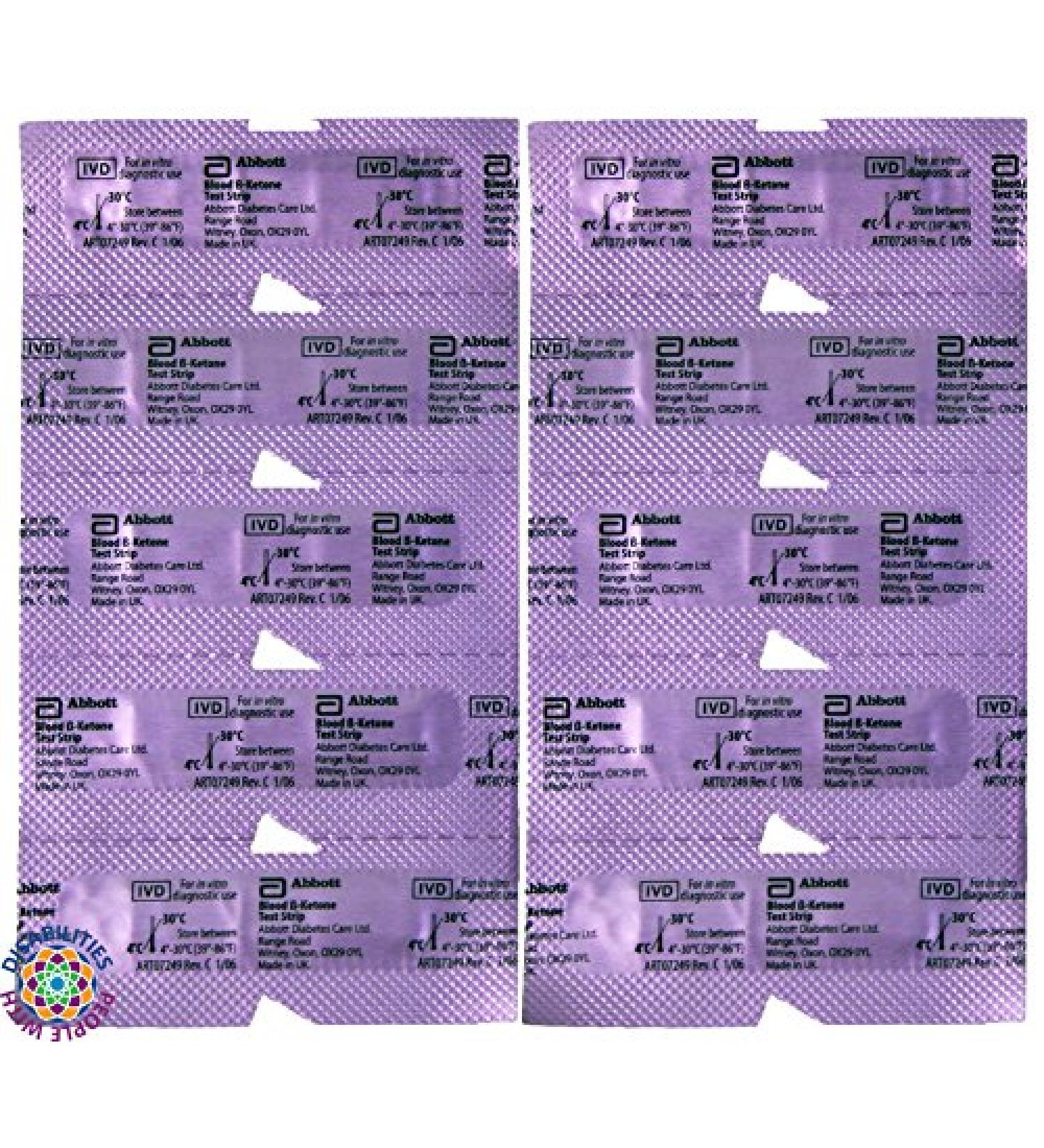 Precision Xtra Blood Ketone Test Strips - 50 Count Unboxed & Sealed (Exp 02/2018+) - Buy Online on GoSupps.com