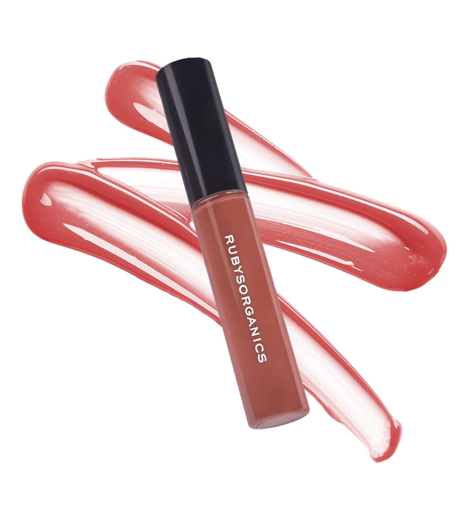RUBY S ORGANICS Toffee Lip Gloss & Balm - Hydrating Non-Sticky Organic Formula for Women & Girls - Long Lasting Paraben Free 6.5ml - Buy Online on GoSupps.com