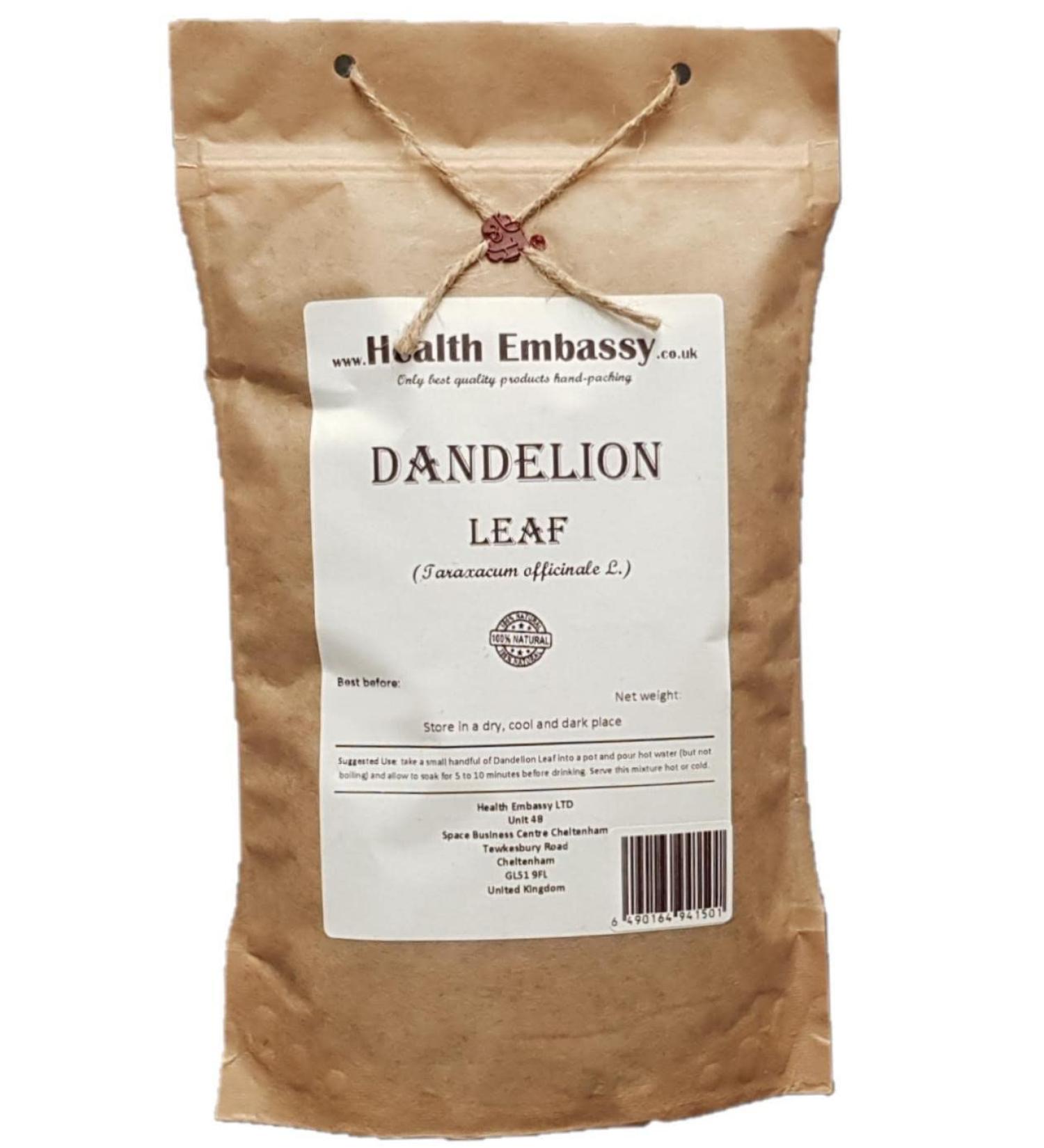  HEALTH EMBASSY Health Embassy Dandelion Leaf Herbal Tea | Taraxacum Officinale L | Dandelion Leaf Tea 100g - Buy Online on GoSupps.com