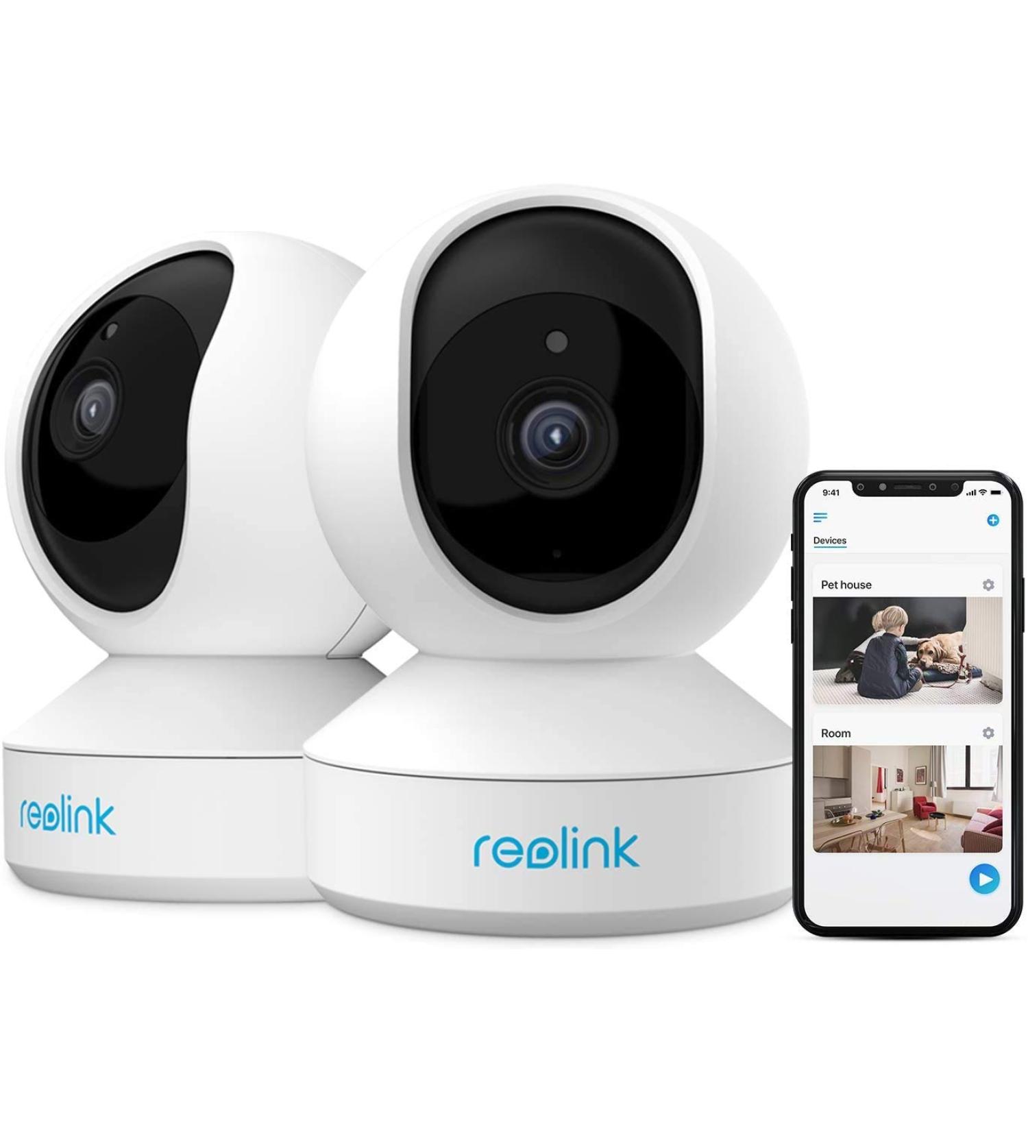 REOLINK Home Security Camera System 3MP HD Plug-in Indoor WiFi Camera Pan Tilt Pet Camera Baby Monitor Night Vision 2 Way Audio Smart Human/Pet Detection Local SD Card Storage E1(2 Pack) 2 Pack Indoor Cam - Buy Online on GoSupps.com