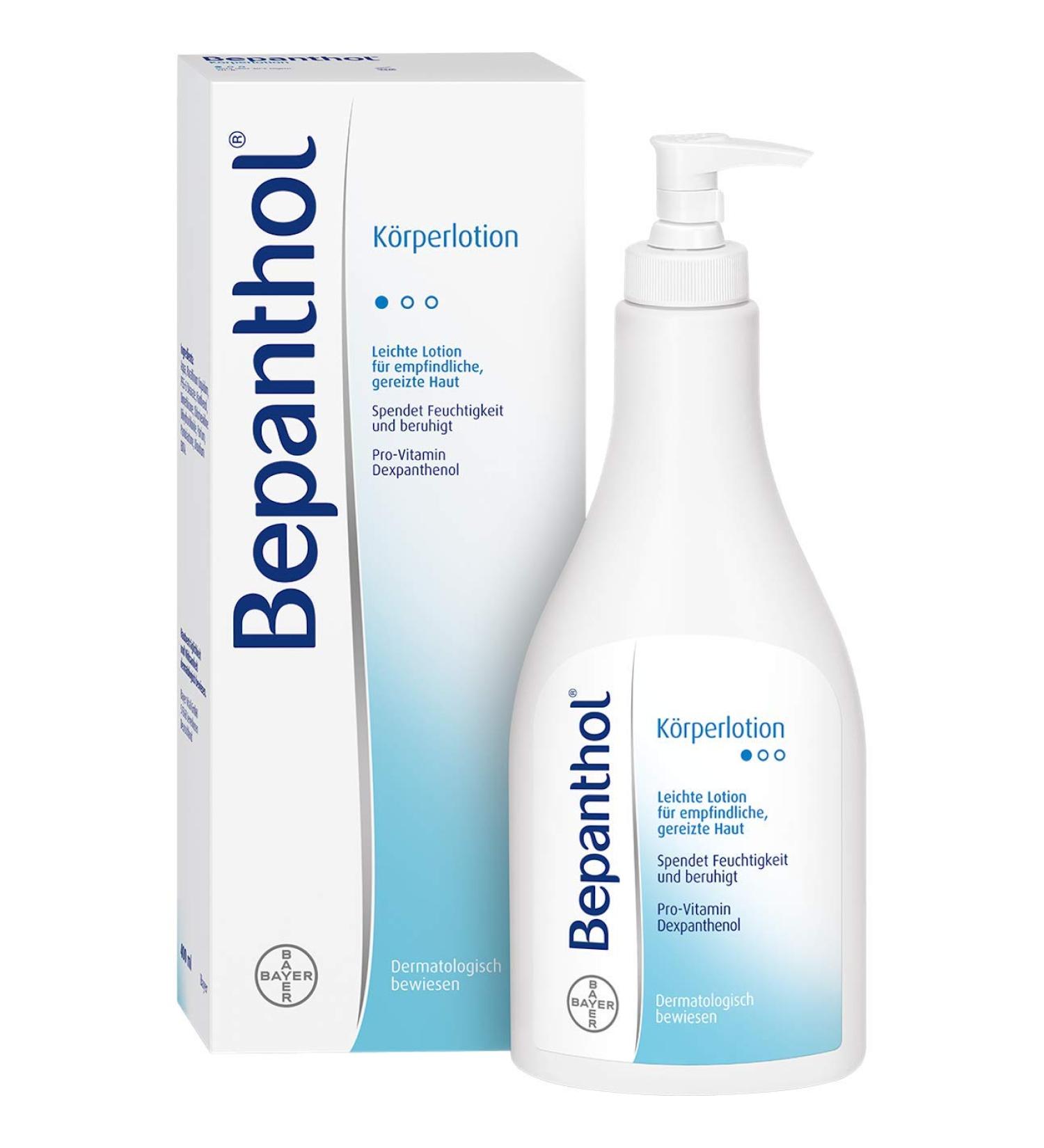 Bepanthol Body Lotion Dispenser Bottle 400ml | Hydrating Skin Care | International Shipping Available - Buy Online on GoSupps.com