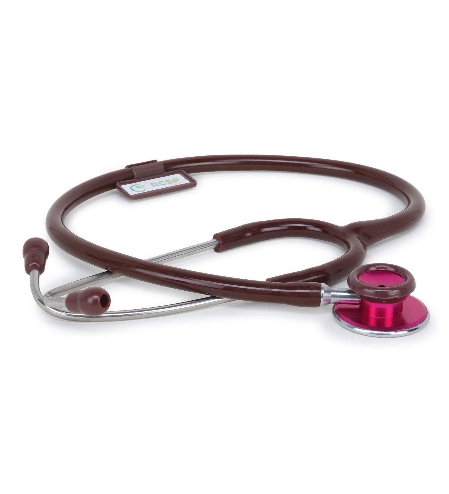 Buy Lightweight Acoustic Stethoscope for Doctors & Medical Students - Adult Size Flexible Tube Soft Ear Knobs - Micro Al in Chocolate - Buy Online on GoSupps.com