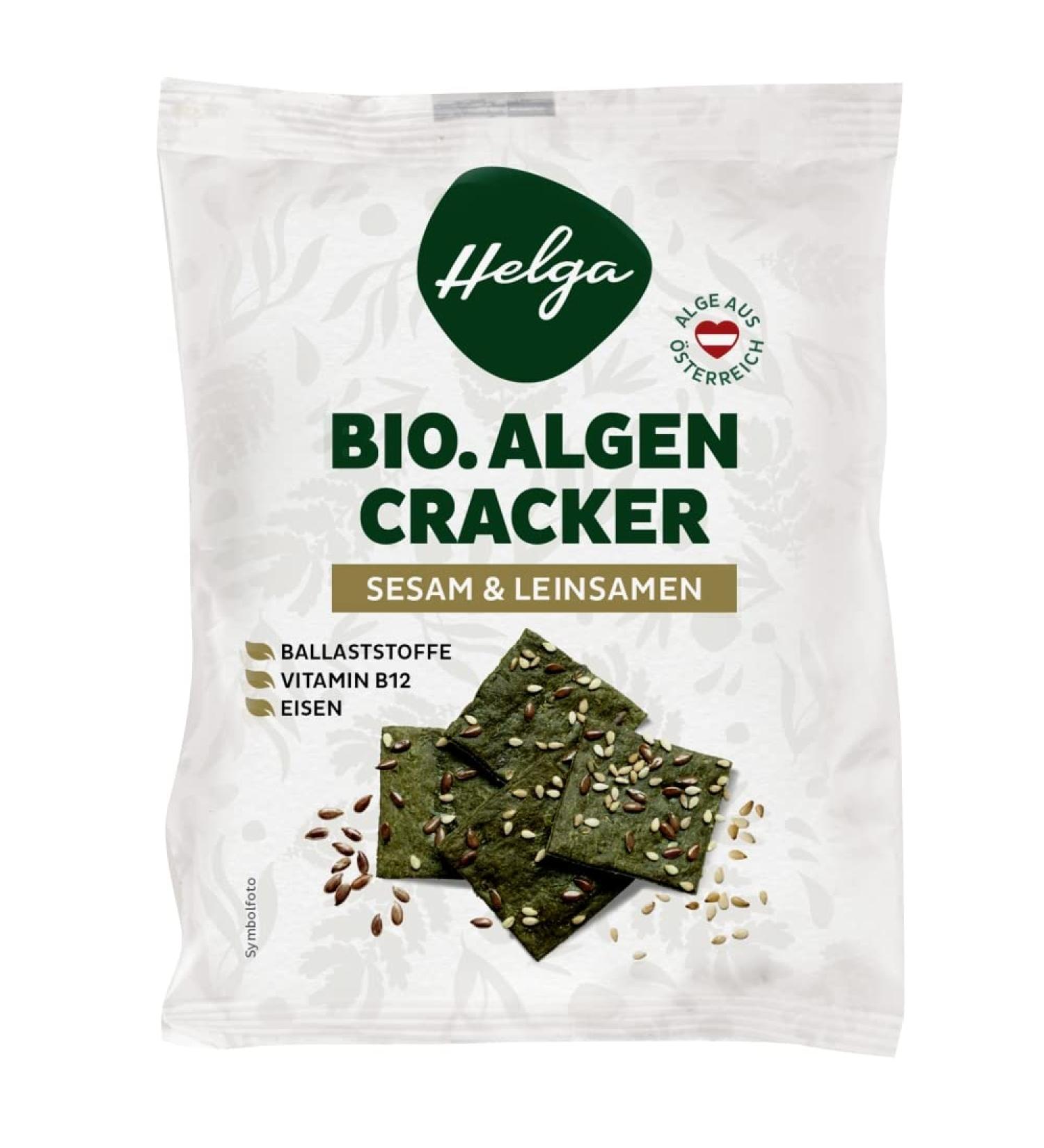 HELGA Organic sesame & flax seed seaweed cracker - 12 x 45g