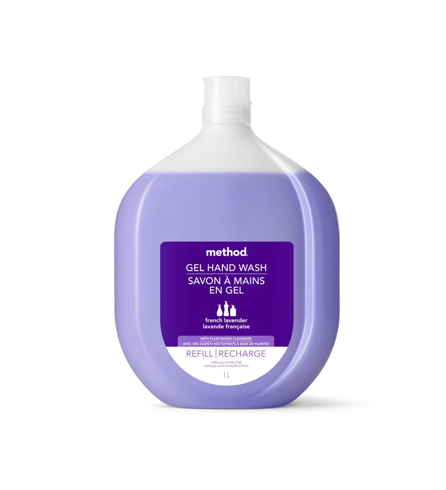 Method Liquid Hand Soap Refill Biodegradable Formula Reloads Gel Hand Wash Bottle French Lavender Scent 1 Liter - Buy Online on GoSupps.com