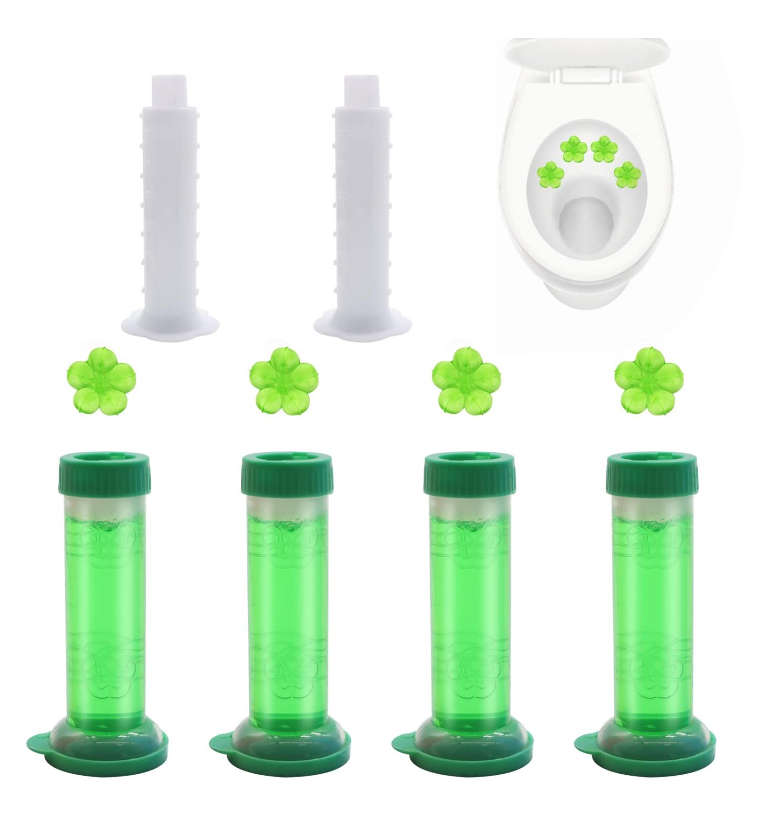 Toilet Gel Stamp Refills - 4PCS/52 Count Flower Fragrance Jasmine Air Freshening Gel for Clean Bathrooms - Buy Online on GoSupps.com