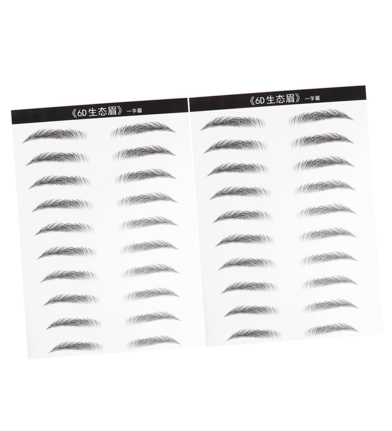 MAGICLULU 2 Pairs Eyebrow Sticker Black Makeup Adhesive Eyebrow Template Makeup Brishes Disposable 6d - Buy Online on GoSupps.com